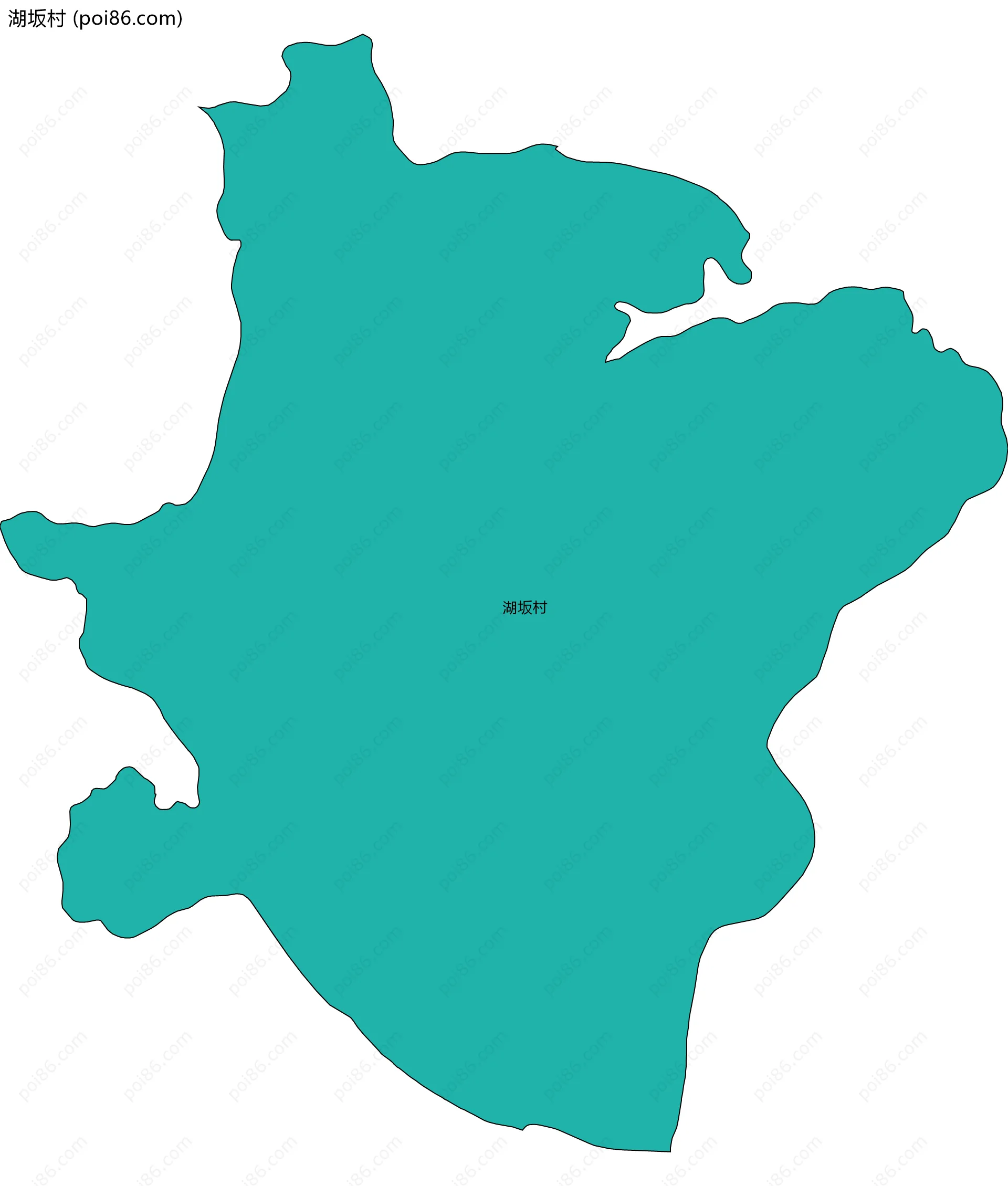 湖坂村边界地图