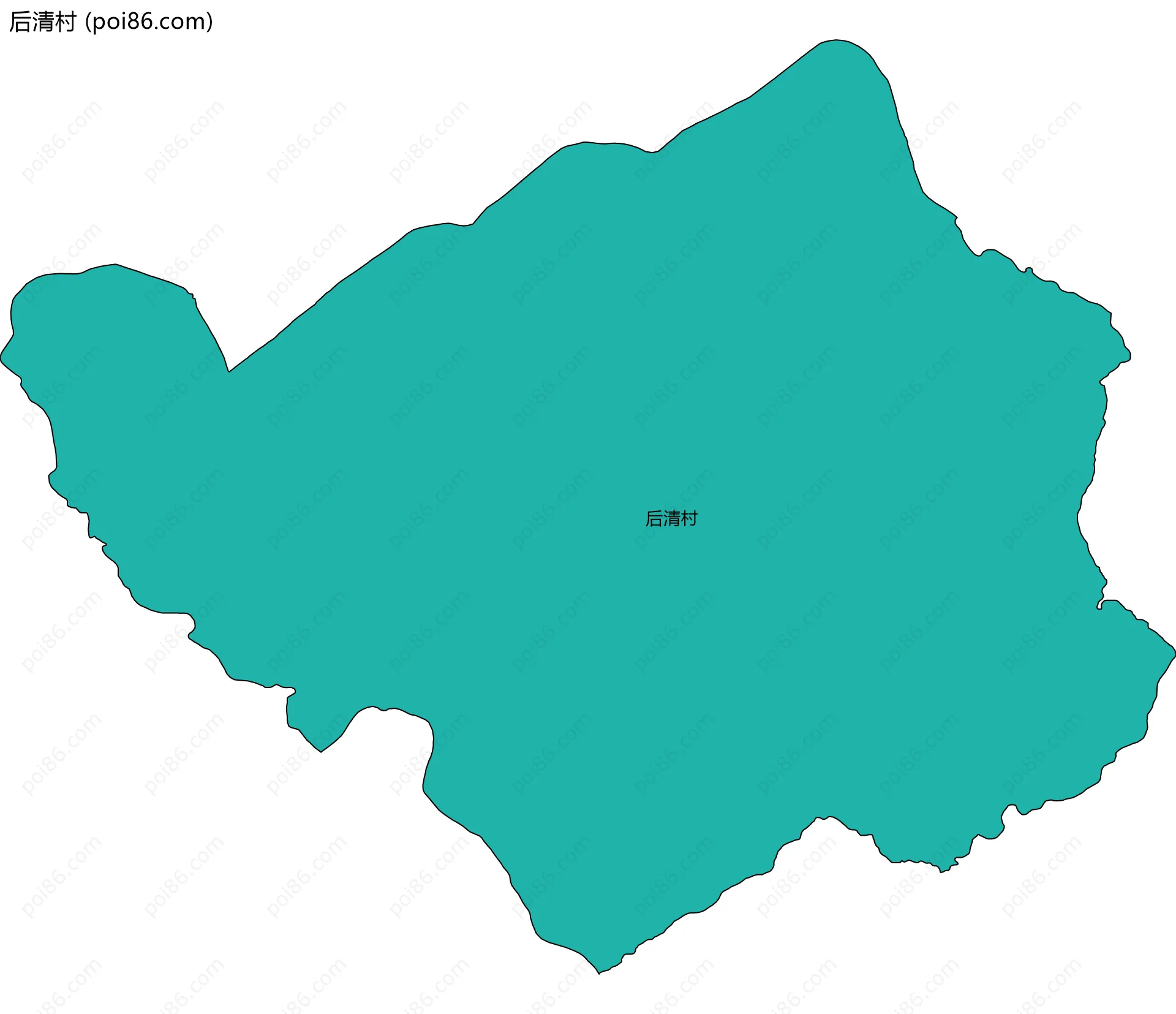 后清村边界地图