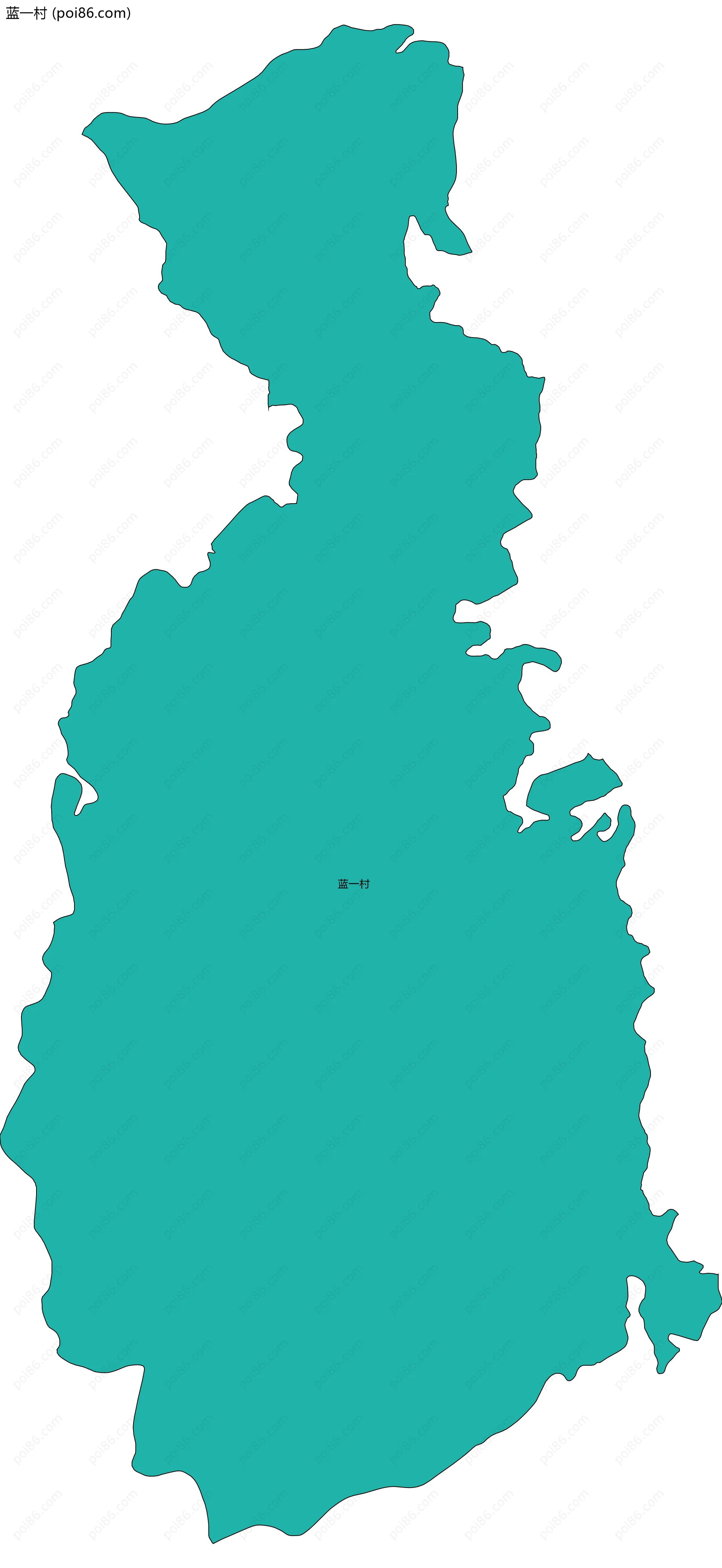 蓝一村边界地图