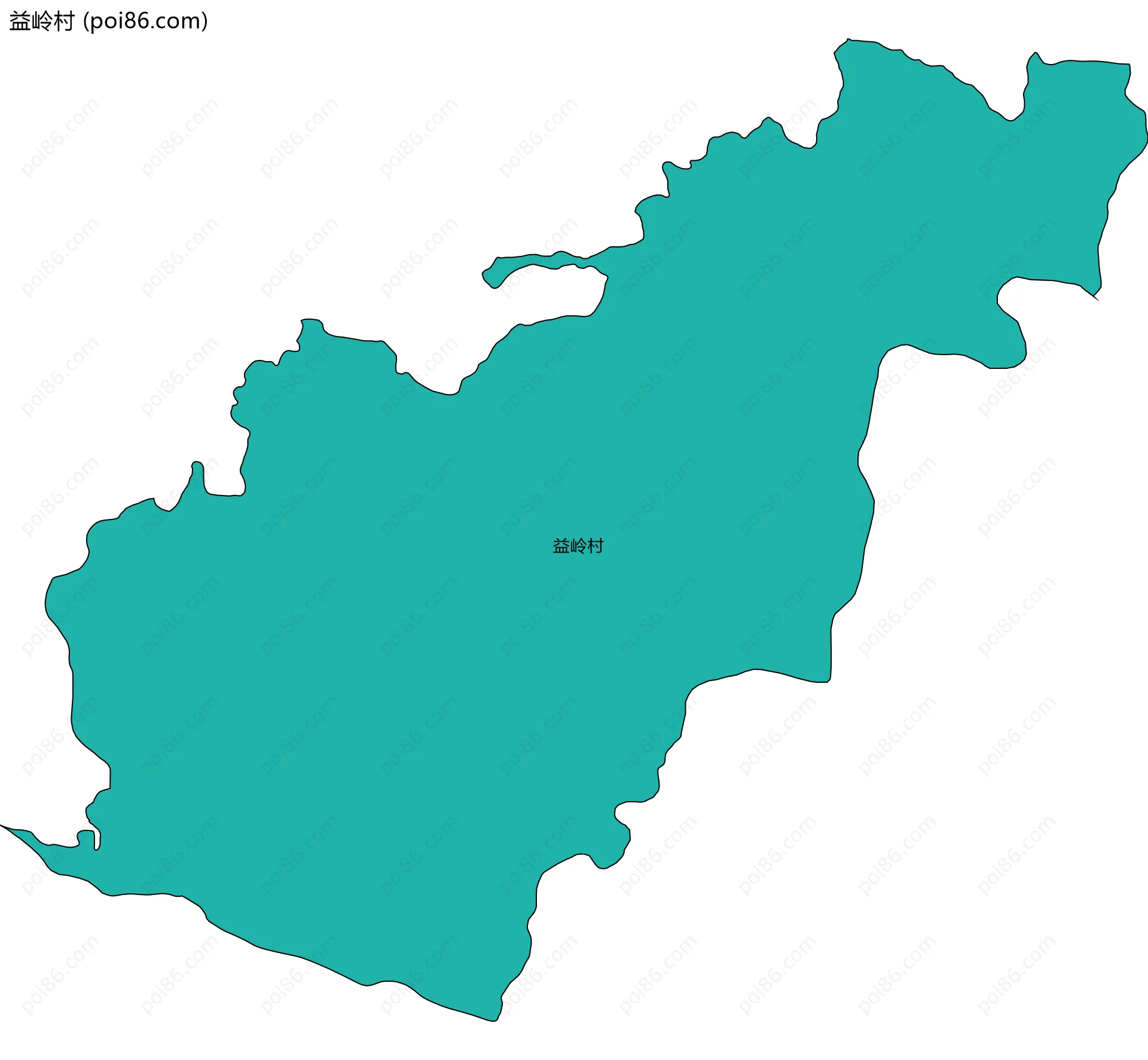 益岭村边界地图