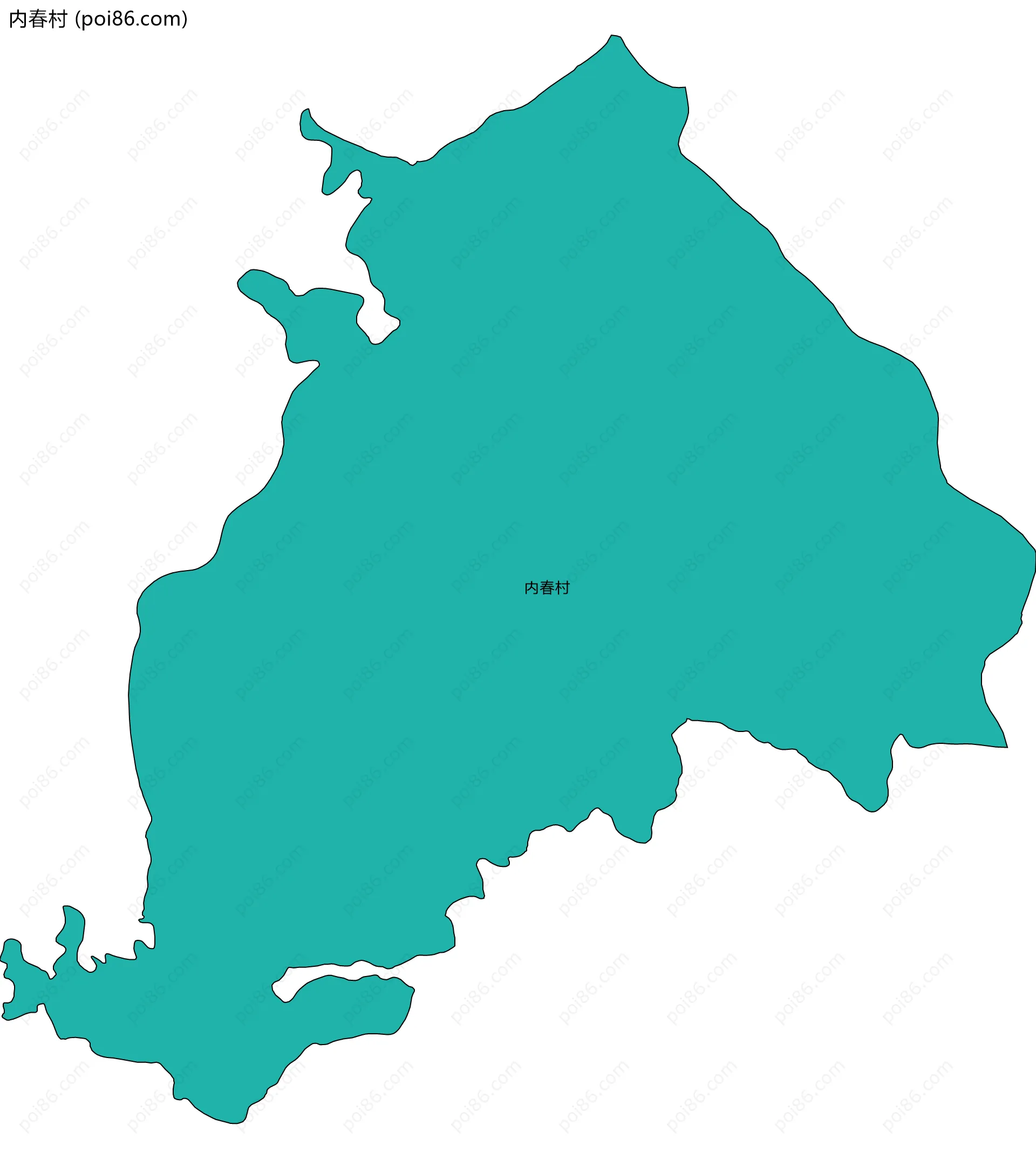 内春村边界地图