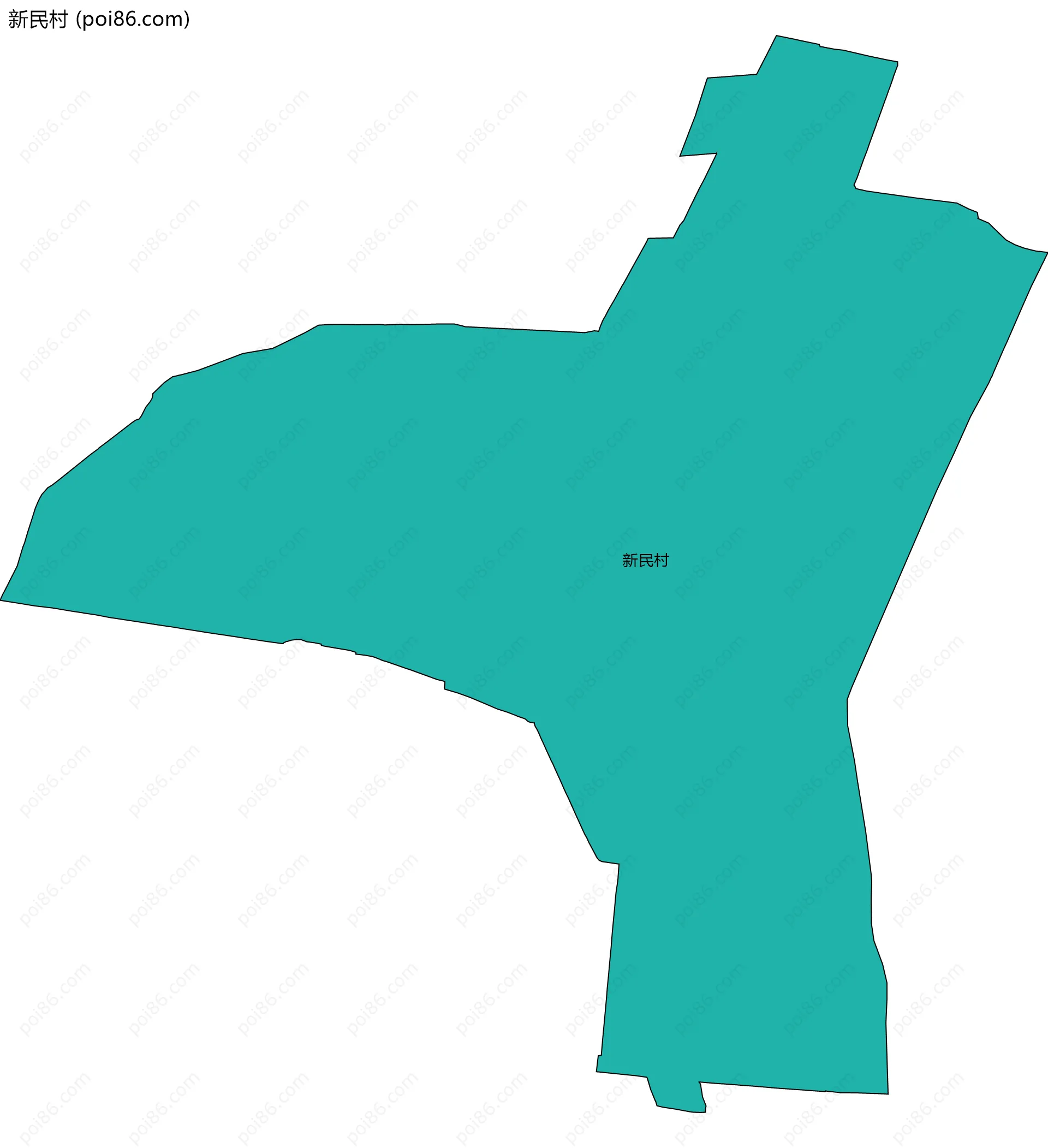 新民村边界地图