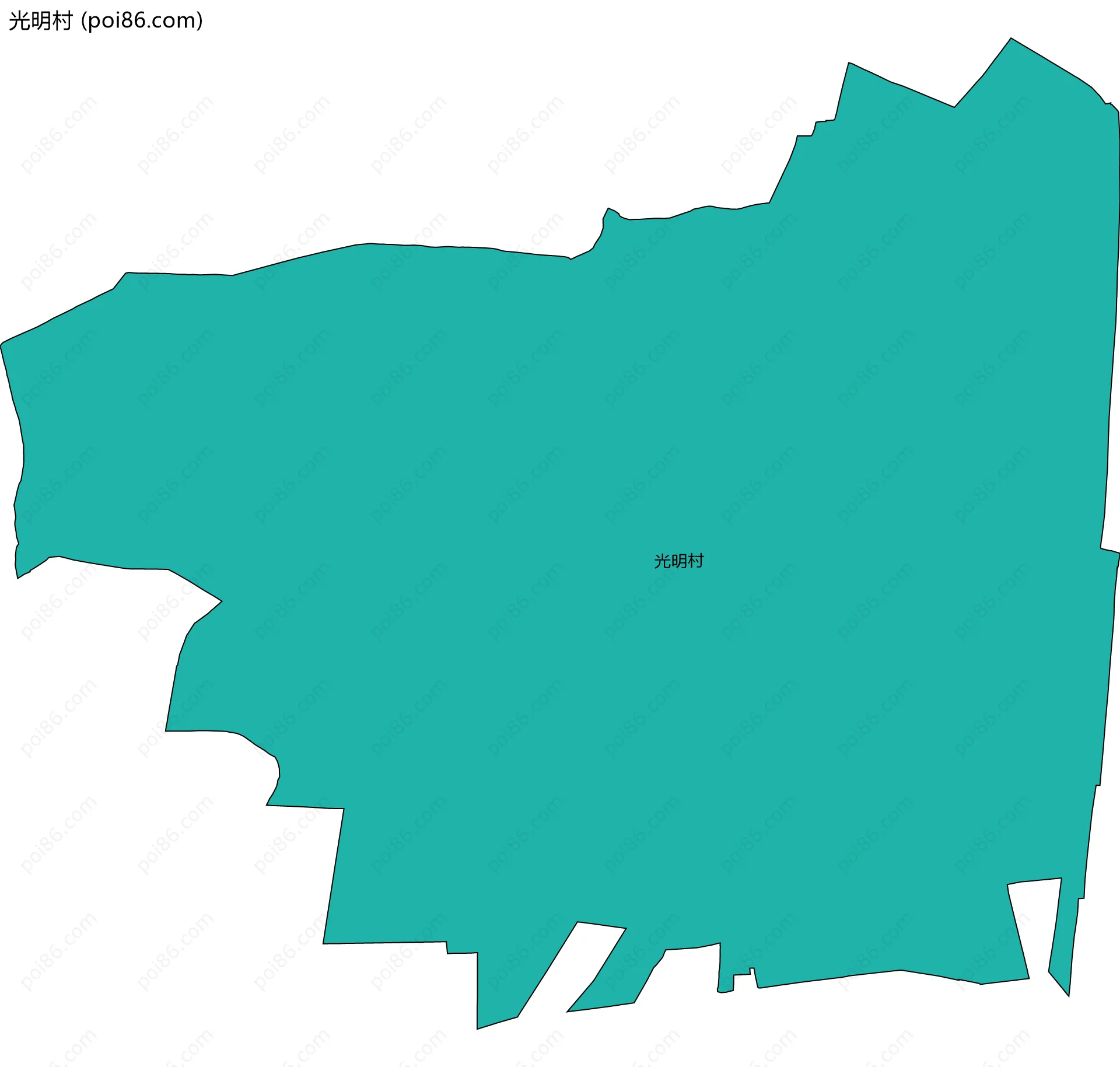 光明村边界地图