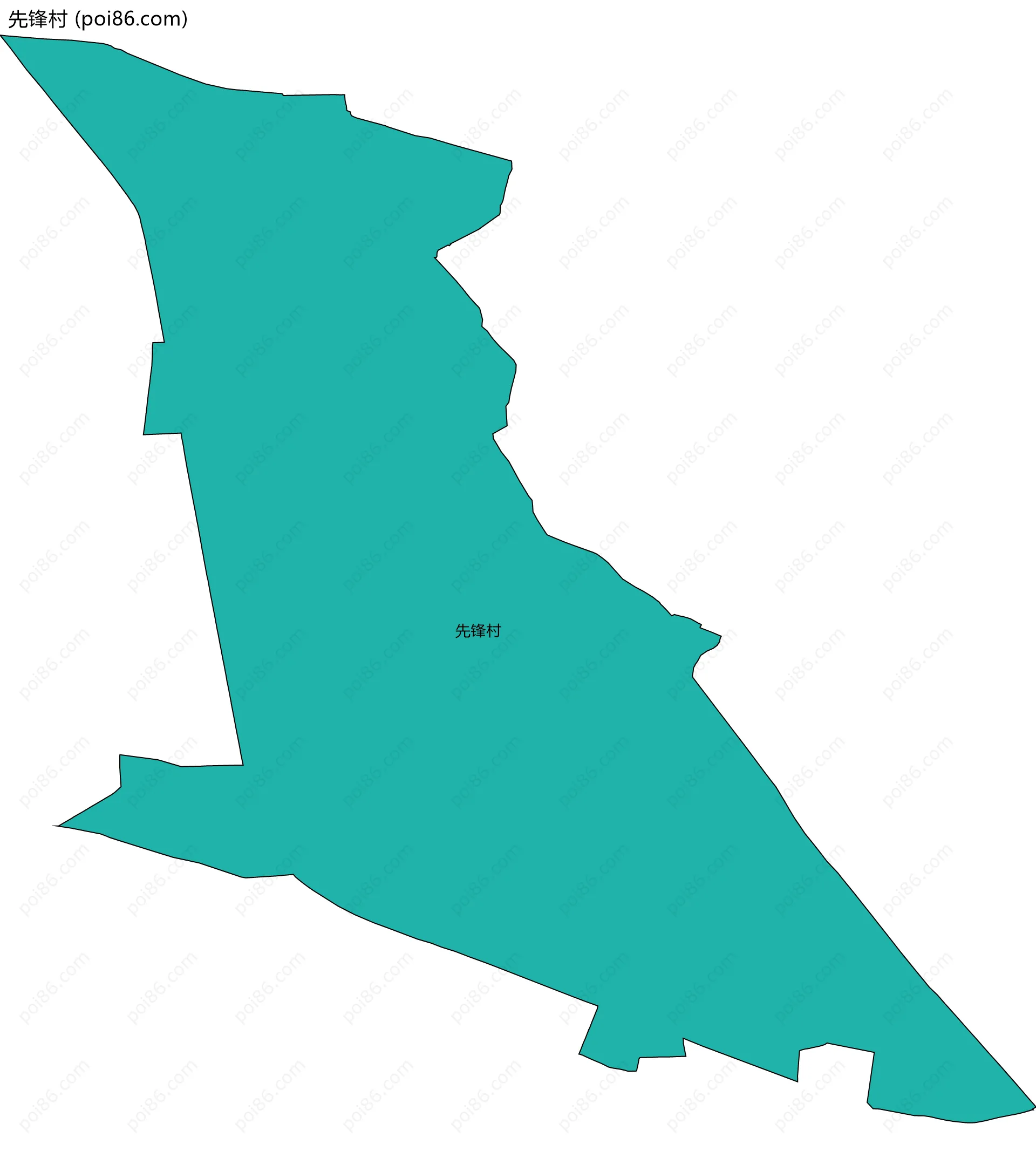 先锋村边界地图