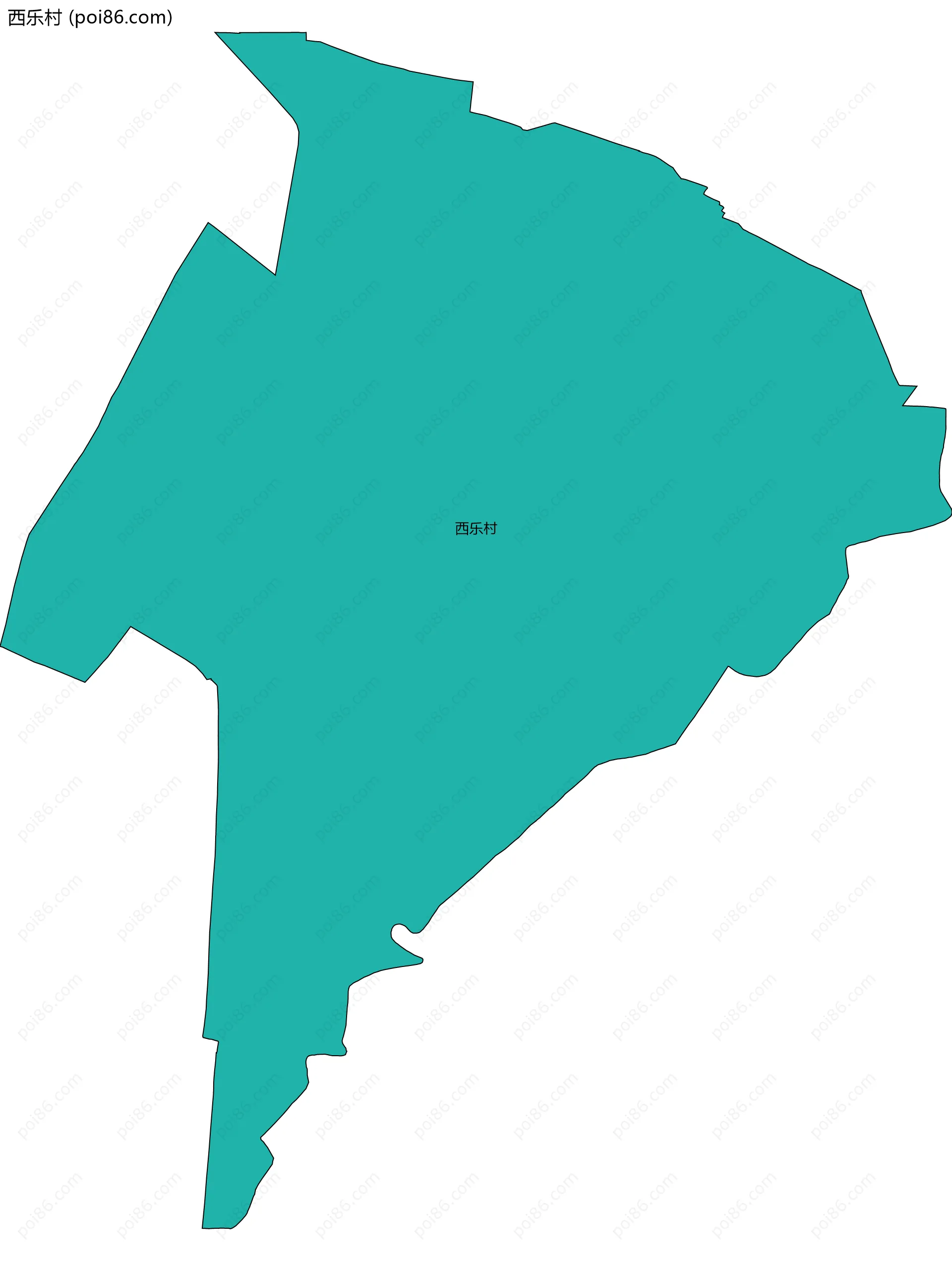 西乐村边界地图