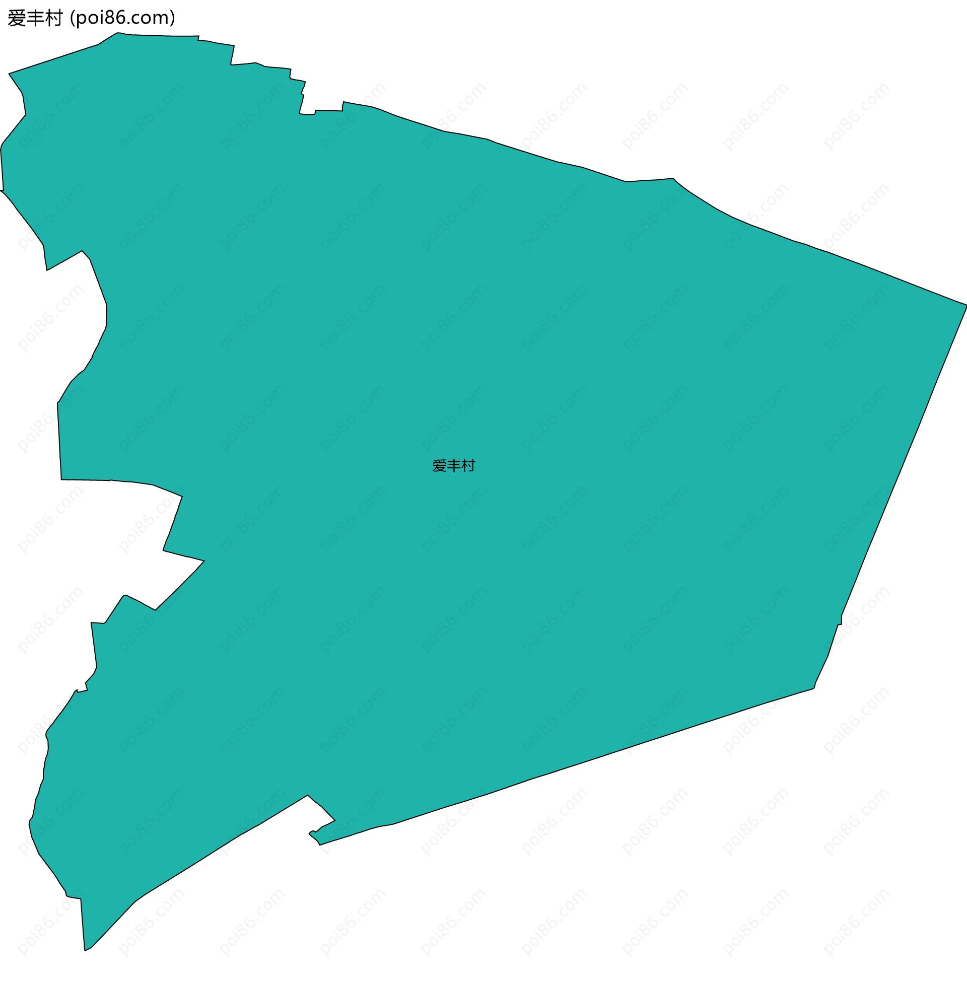 爱丰村边界地图