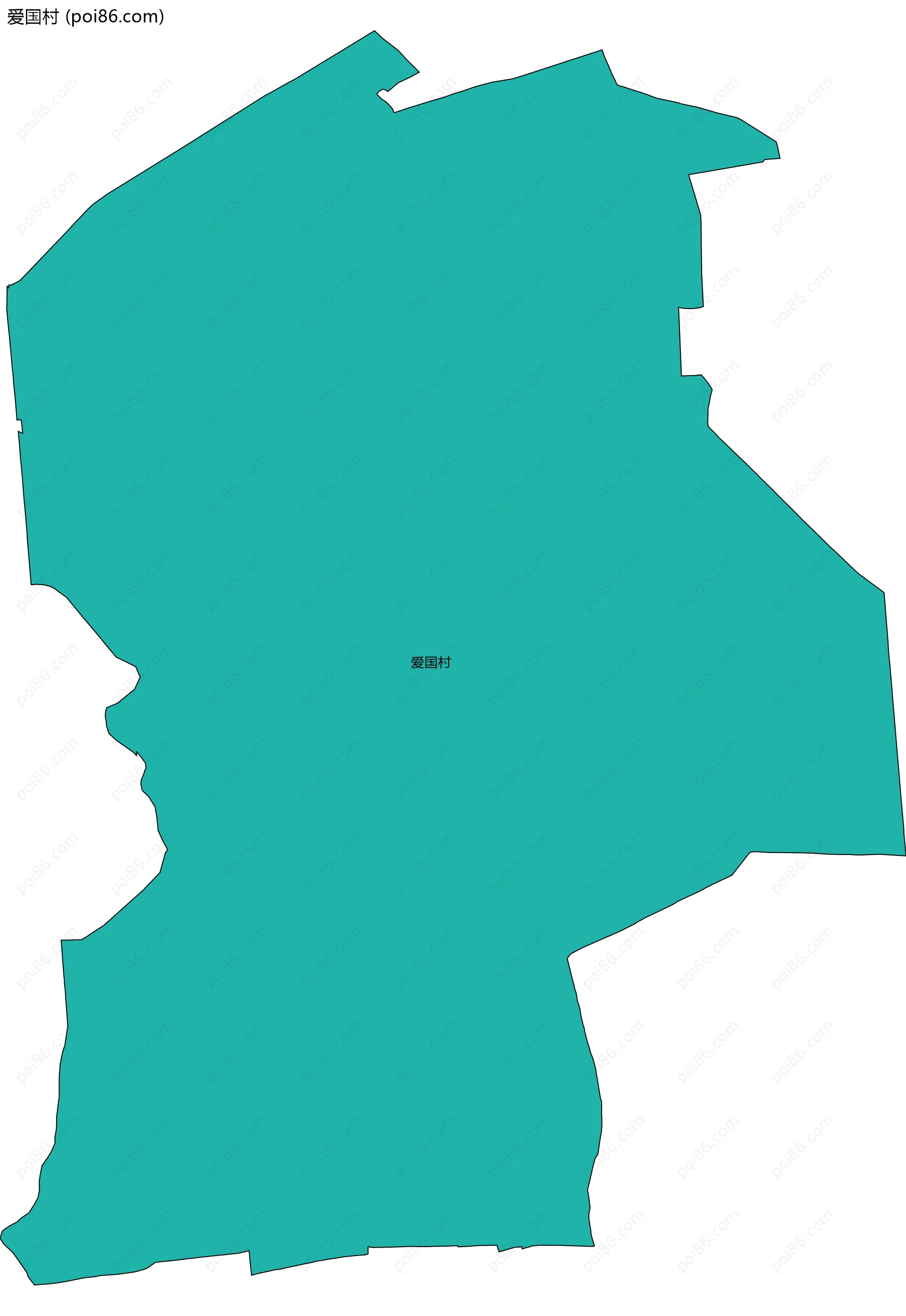 爱国村边界地图