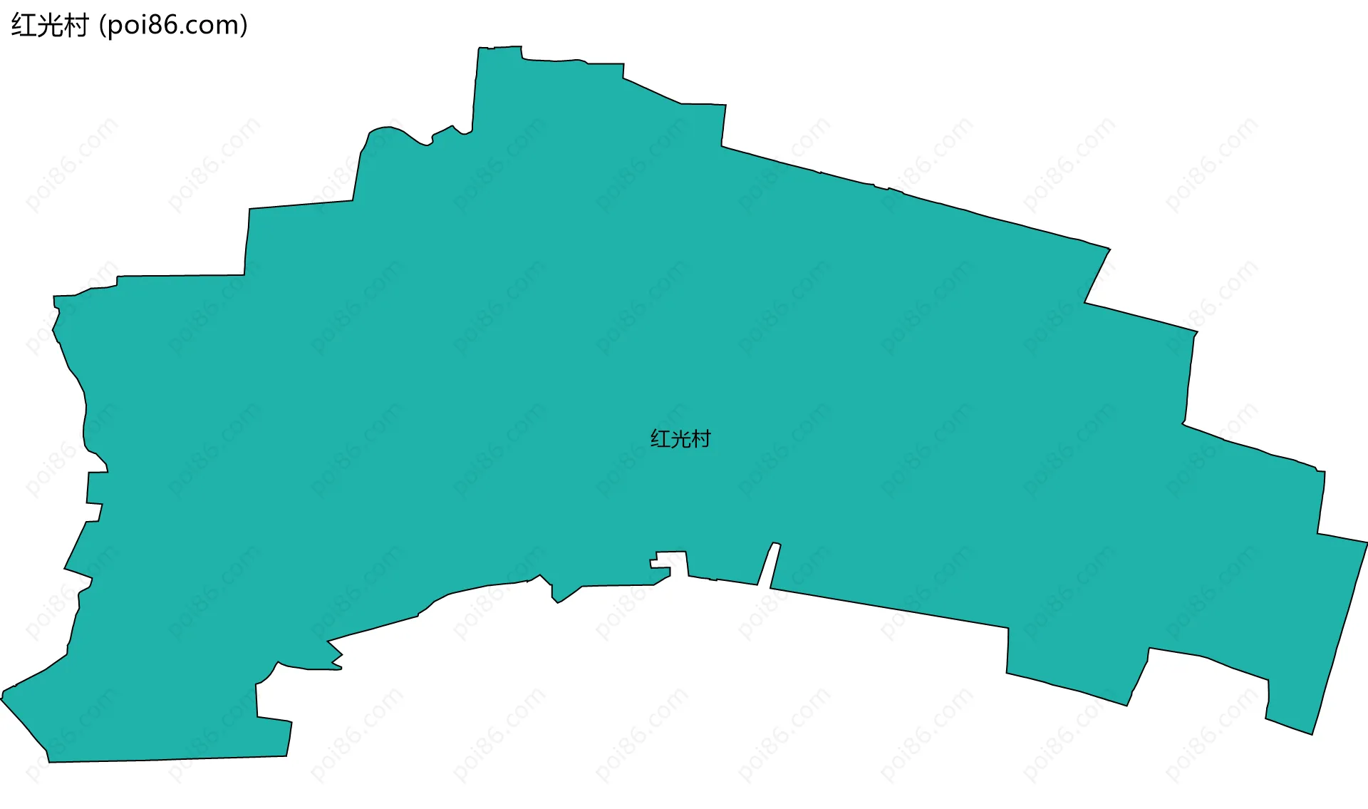 红光村边界地图