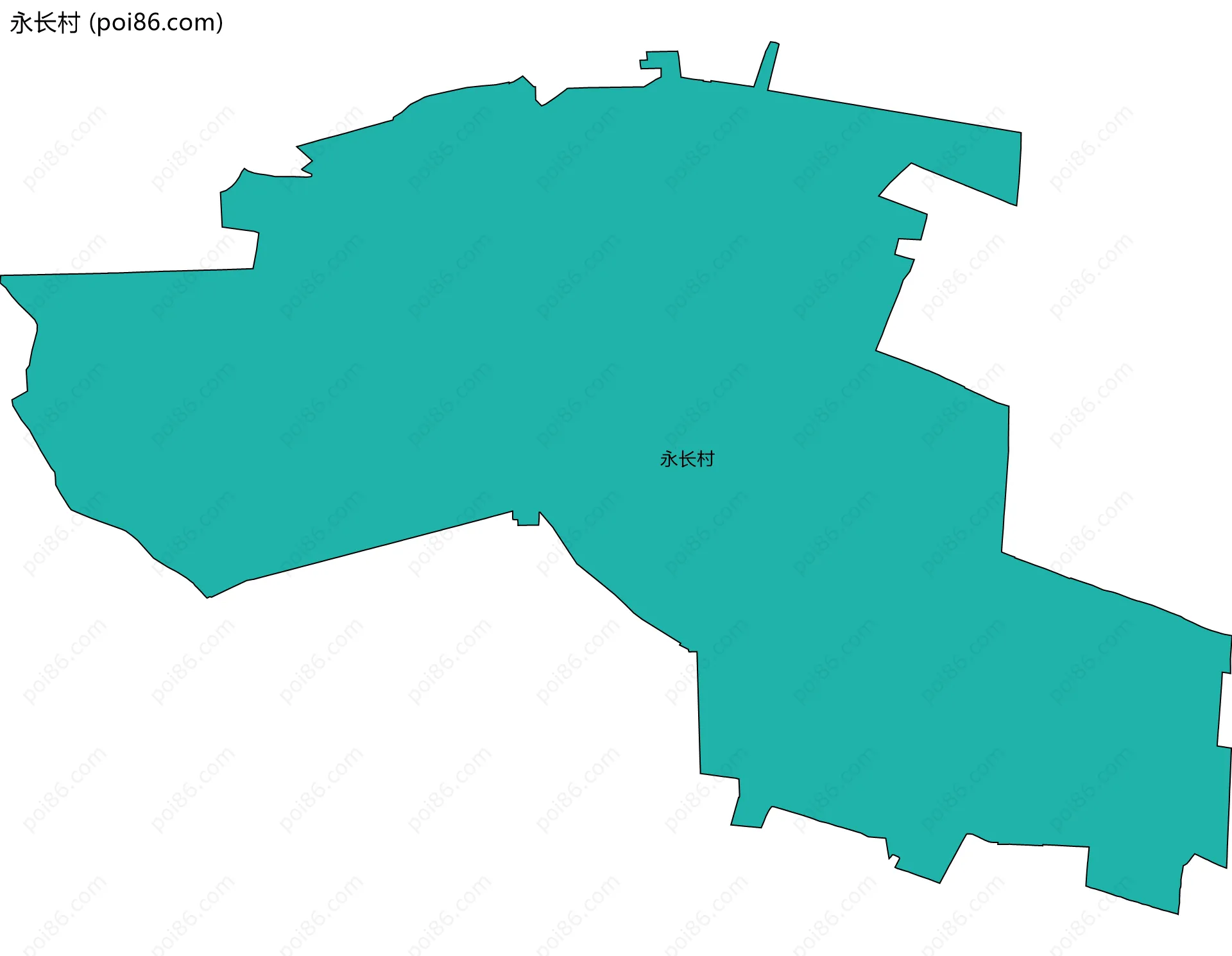 永长村边界地图