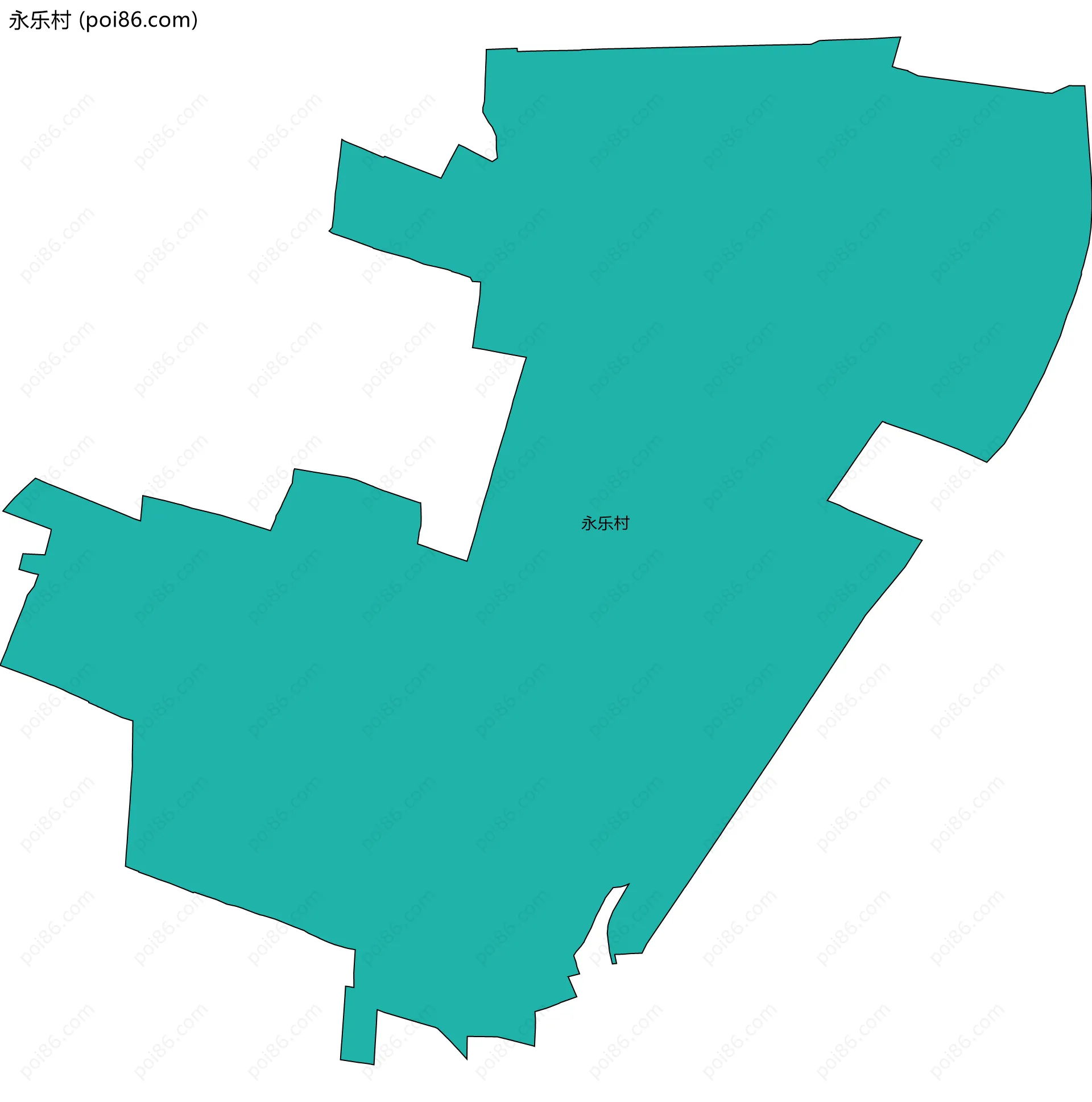 永乐村边界地图