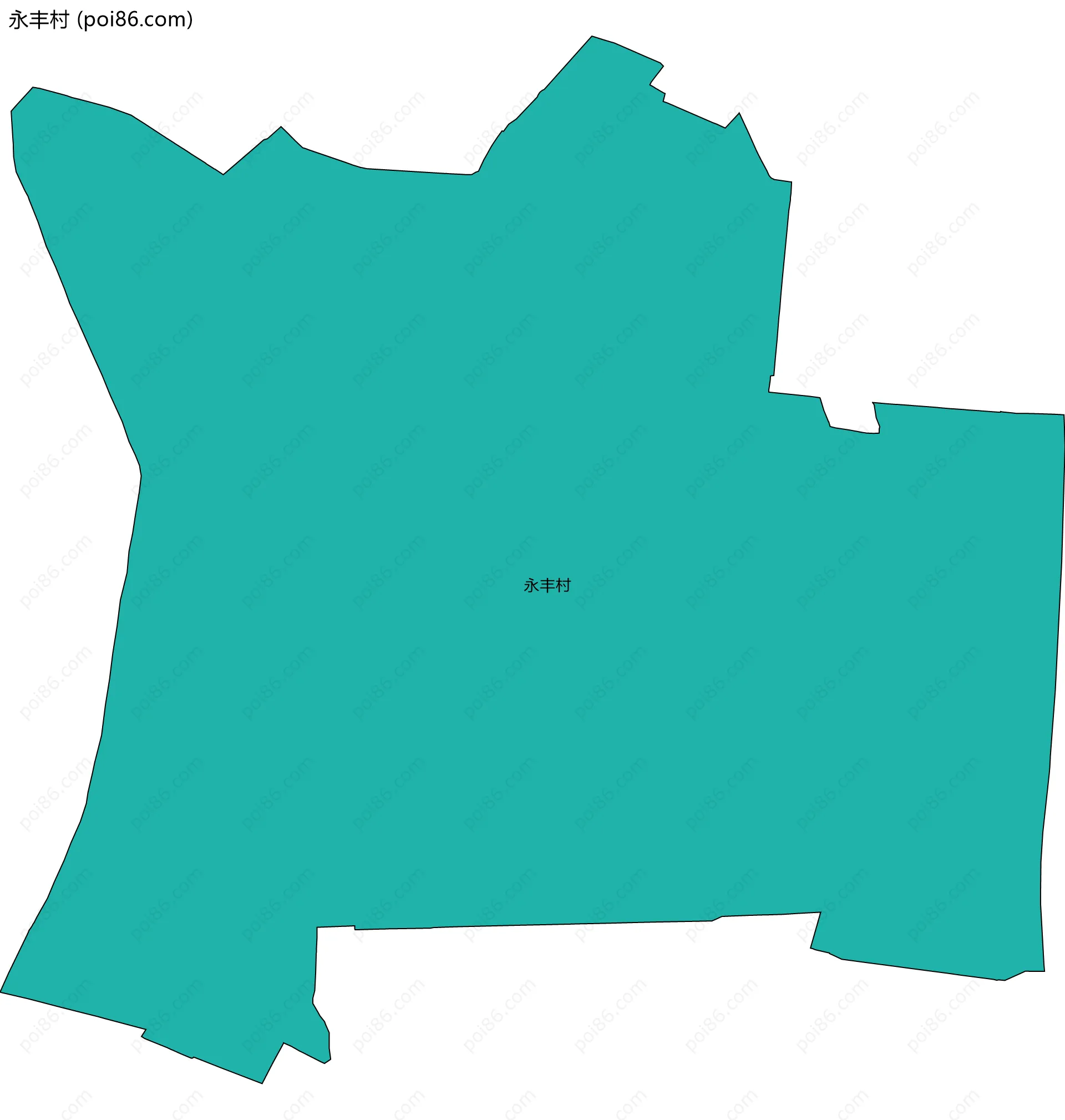 永丰村边界地图
