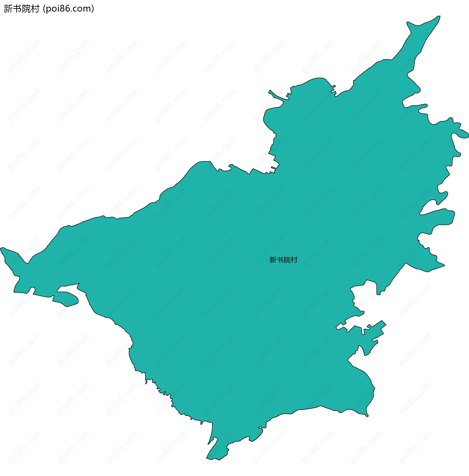 新书院村边界地图