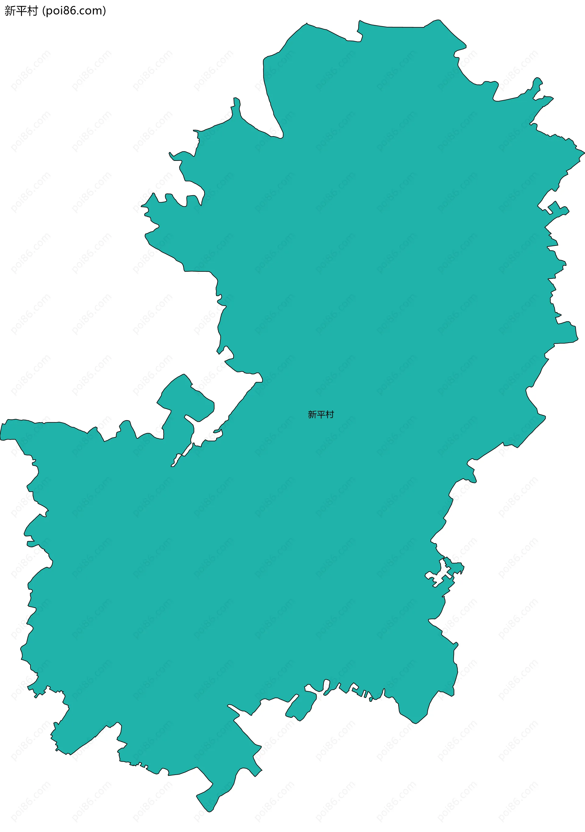 新平村边界地图