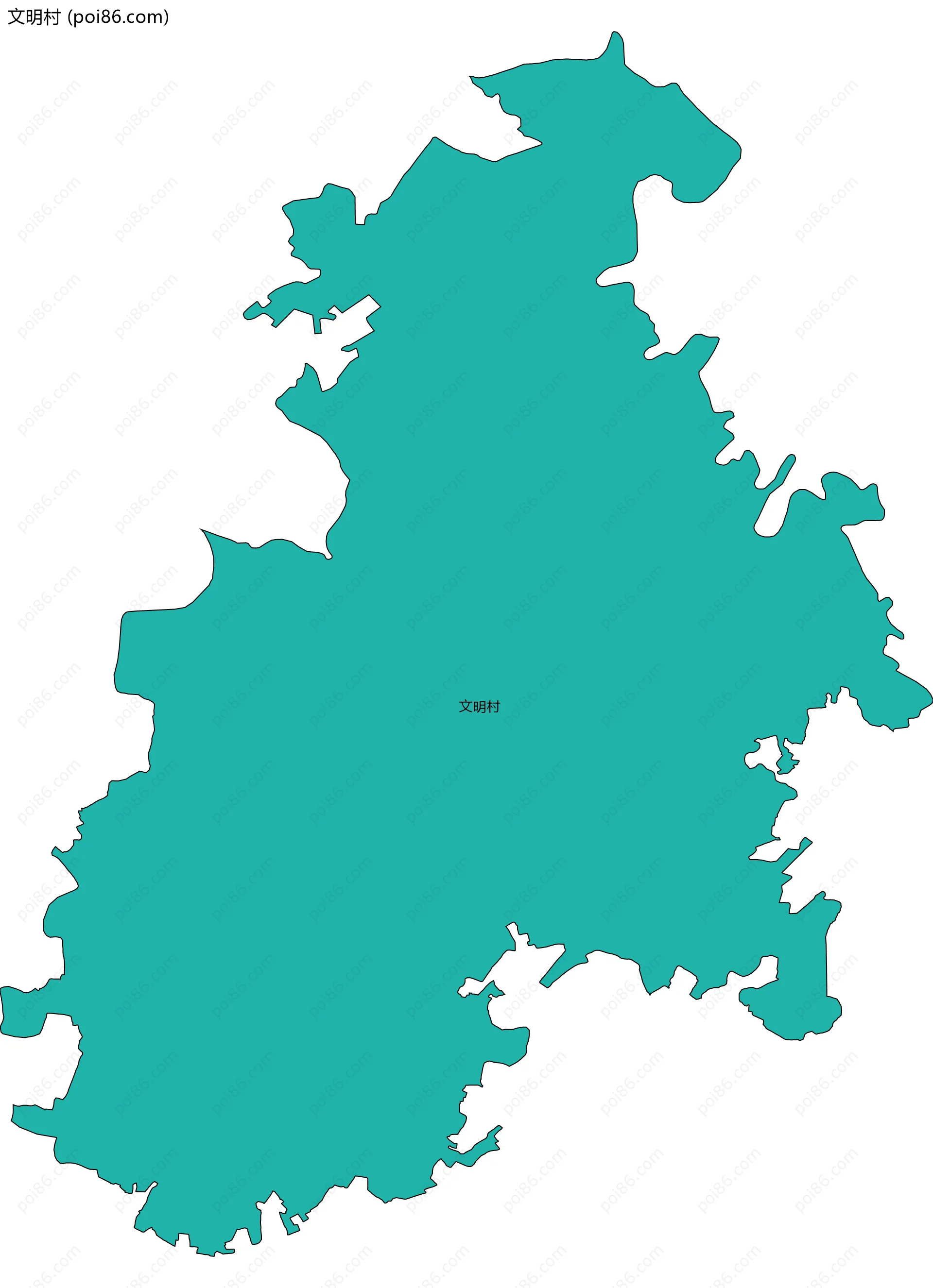 文明村边界地图