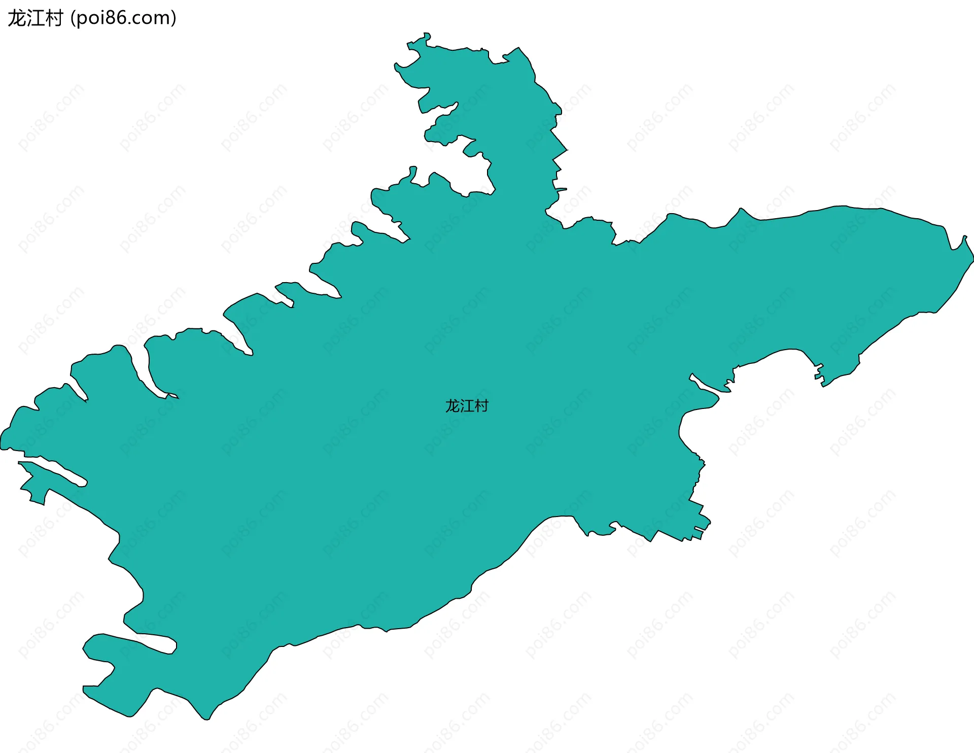 龙江村边界地图