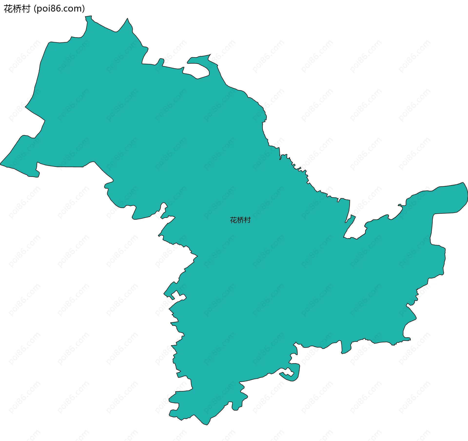 花桥村边界地图