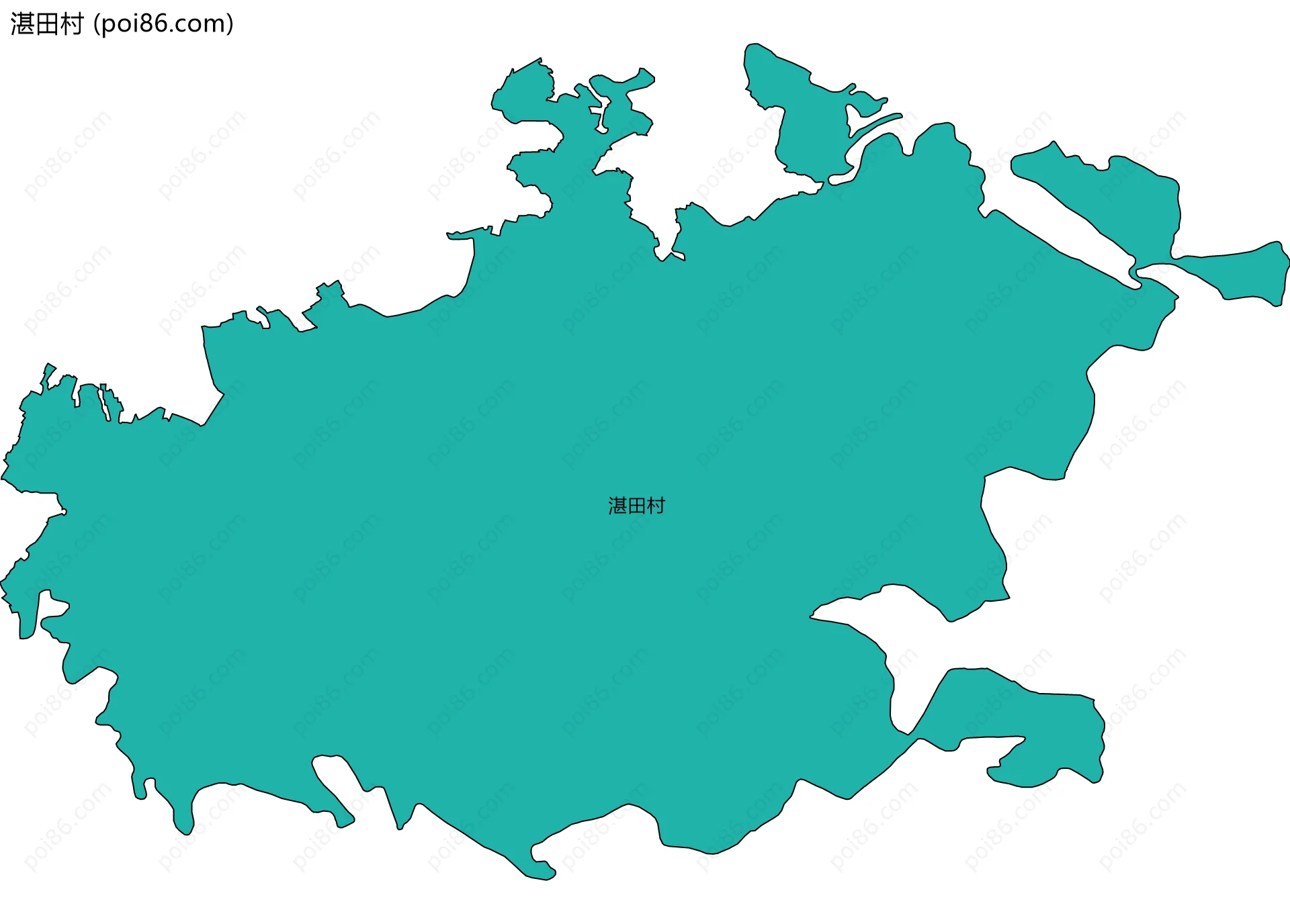 湛田村边界地图