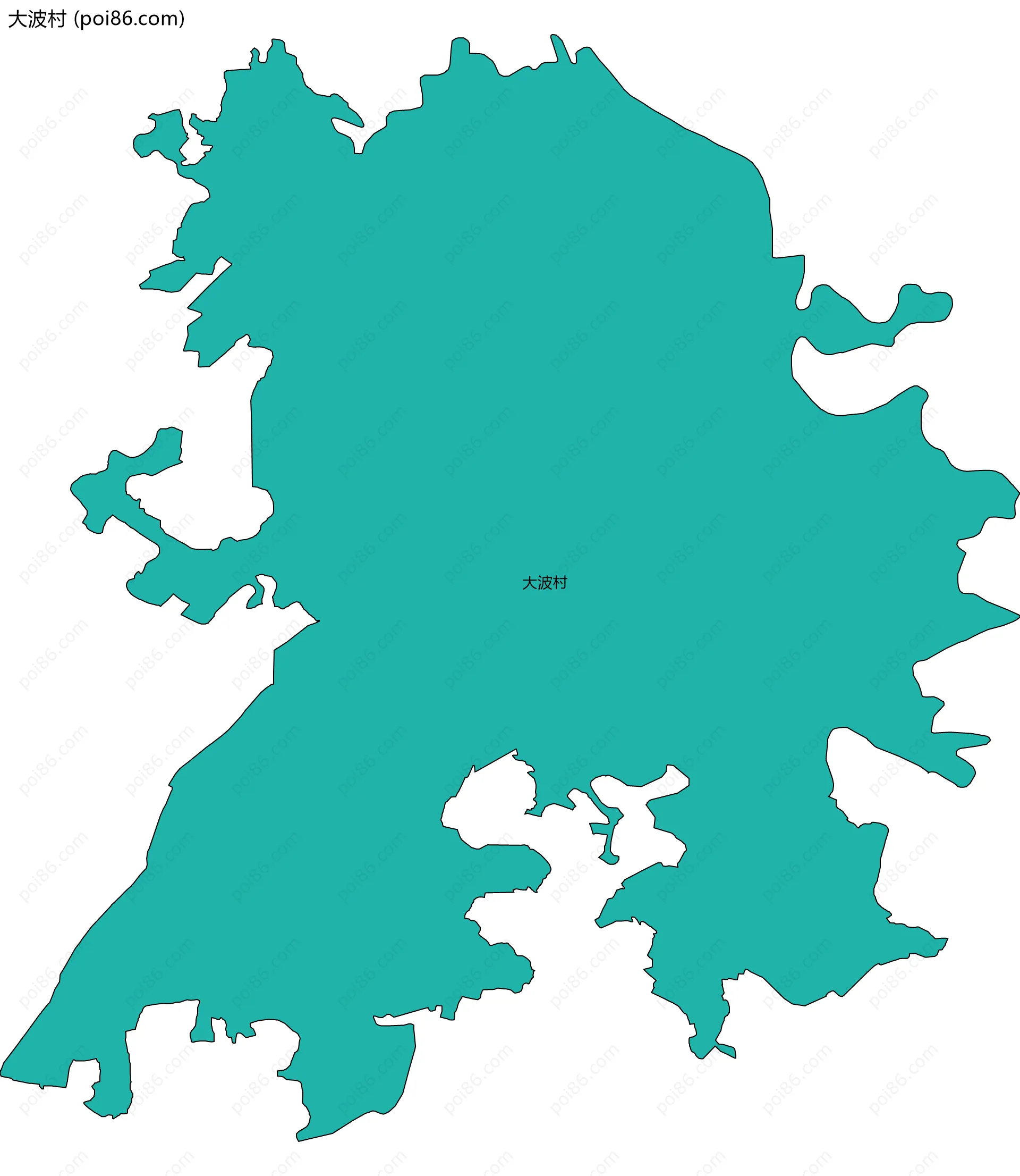 大波村边界地图