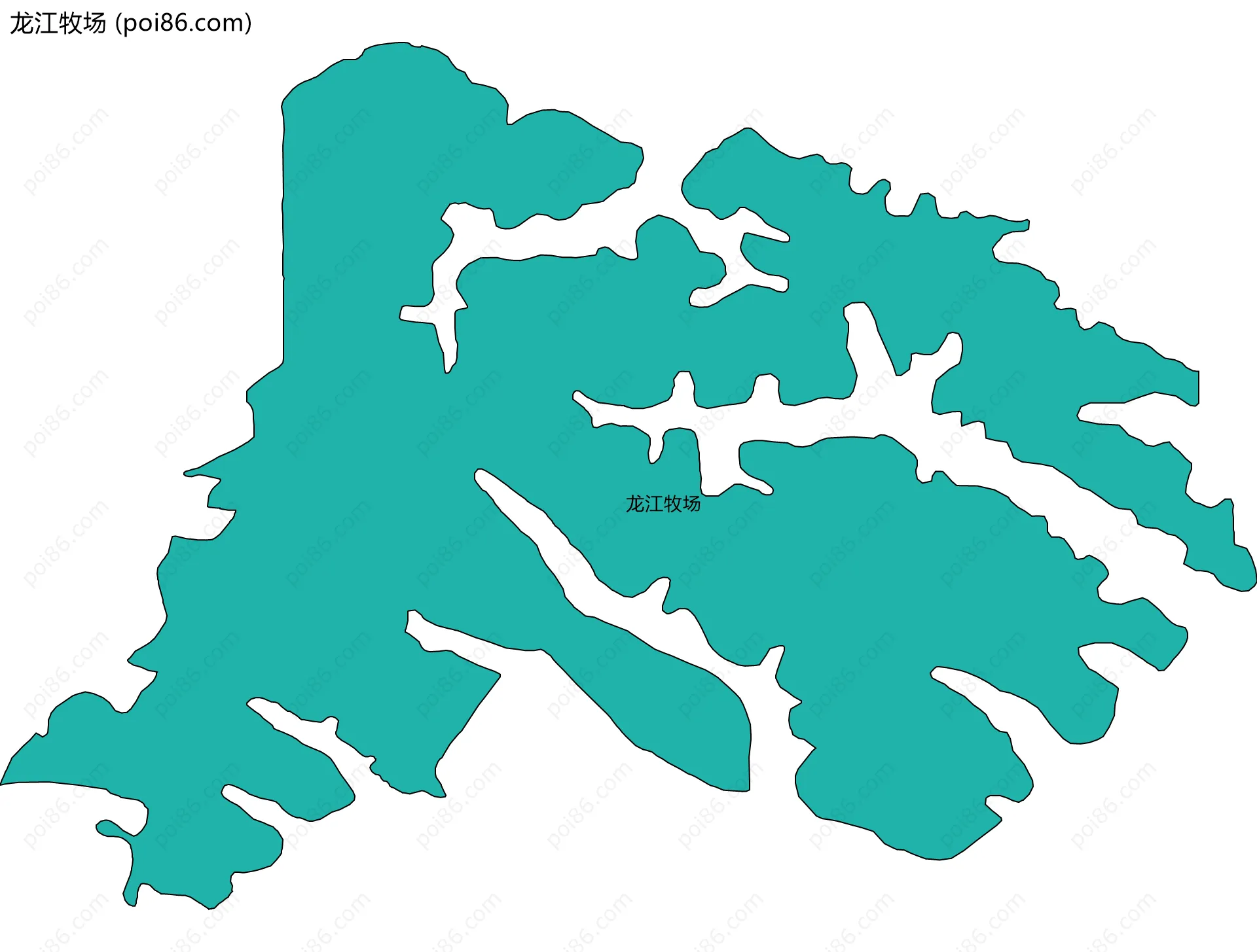 龙江牧场边界地图
