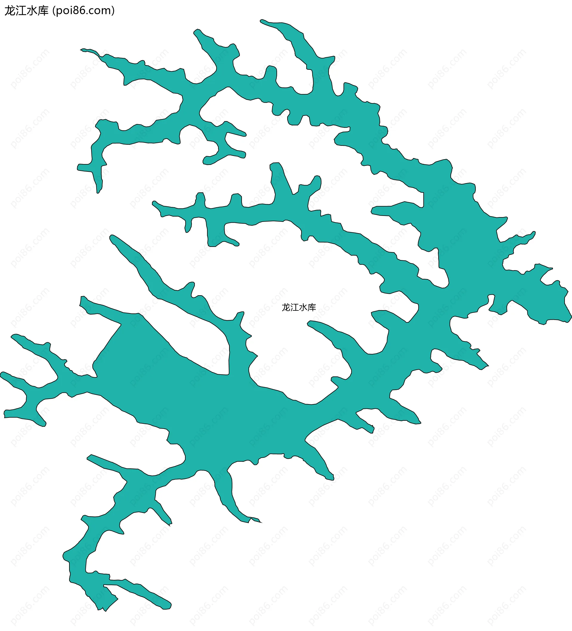 龙江水库边界地图