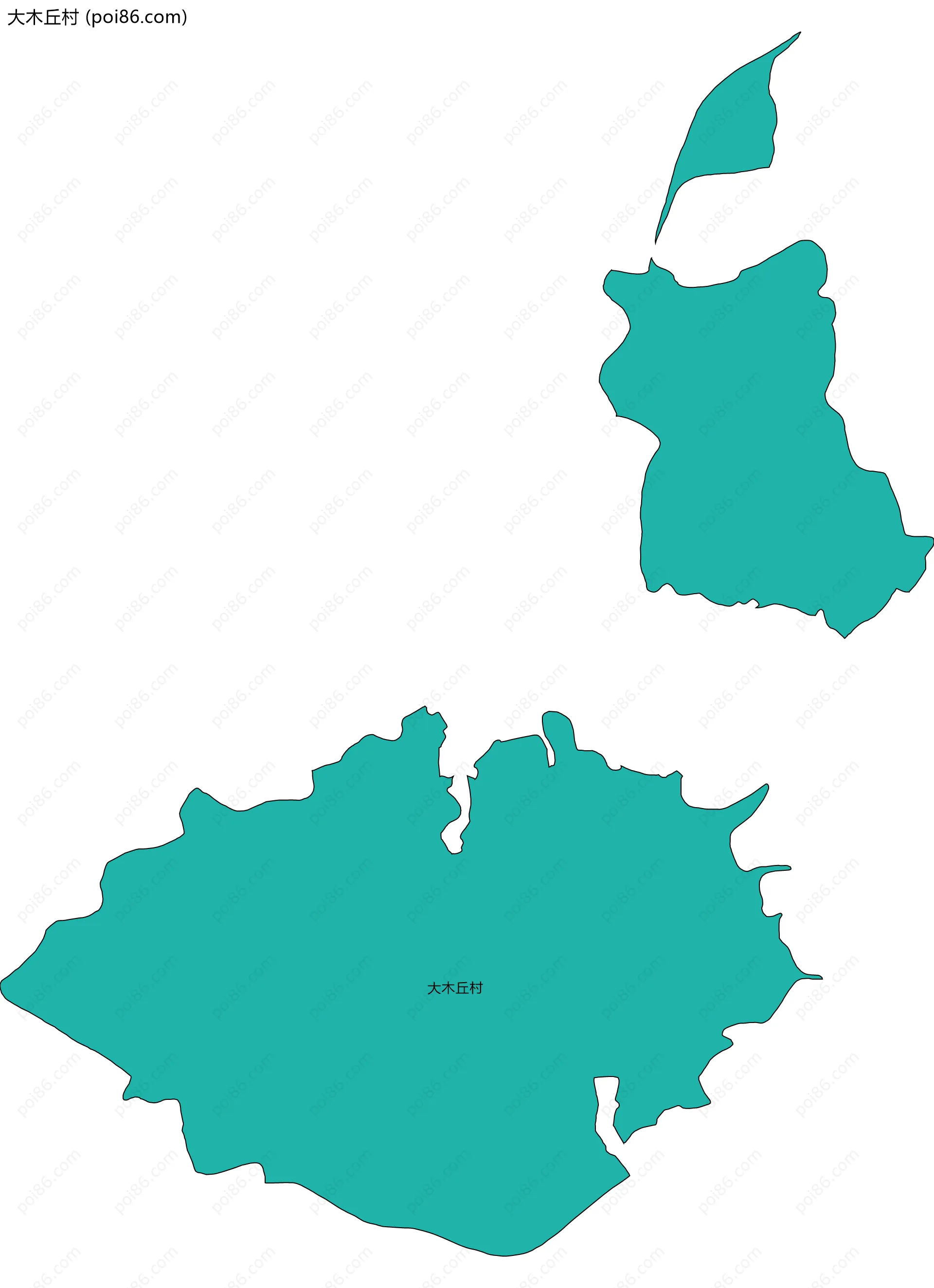 大木丘村边界地图