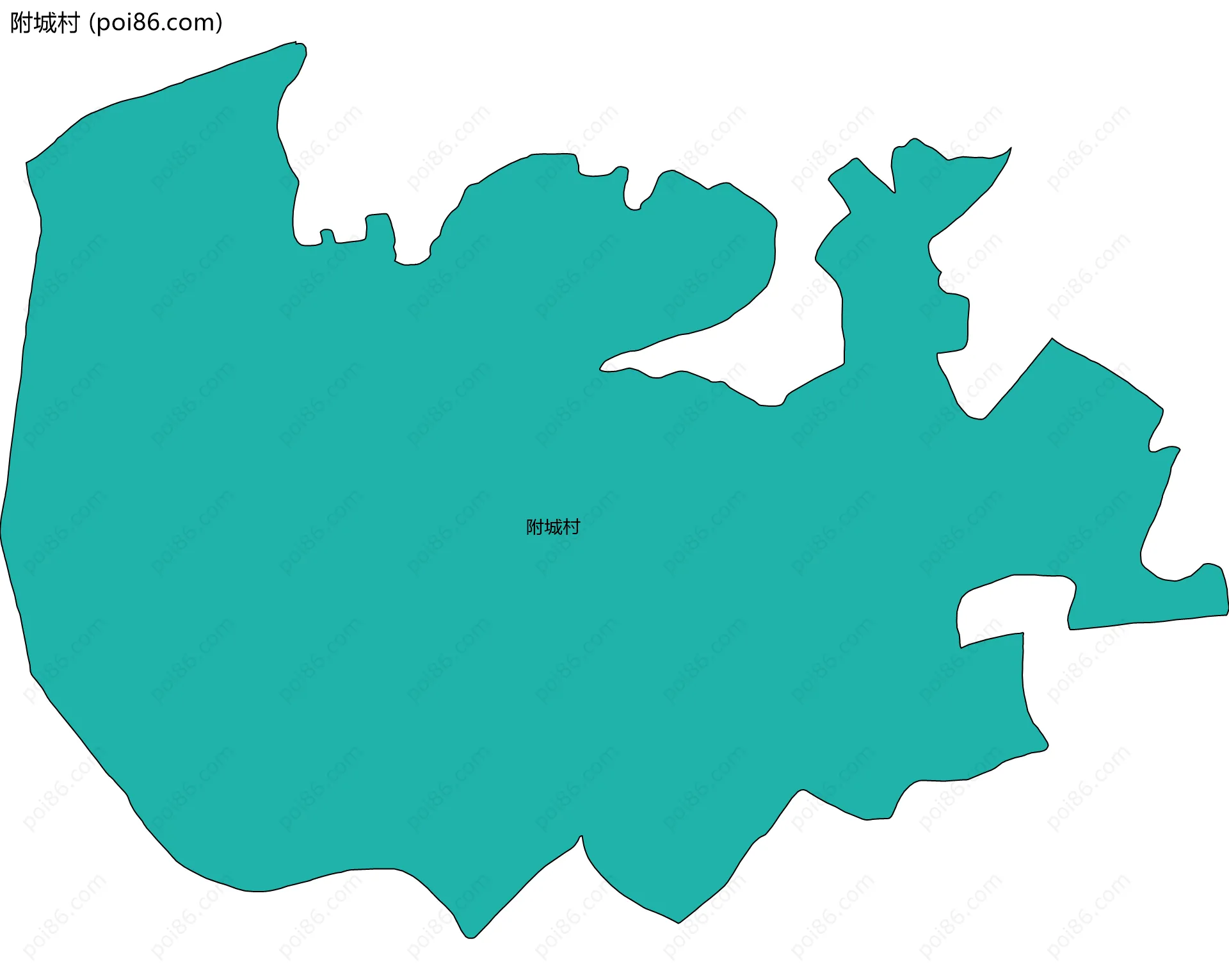 附城村边界地图