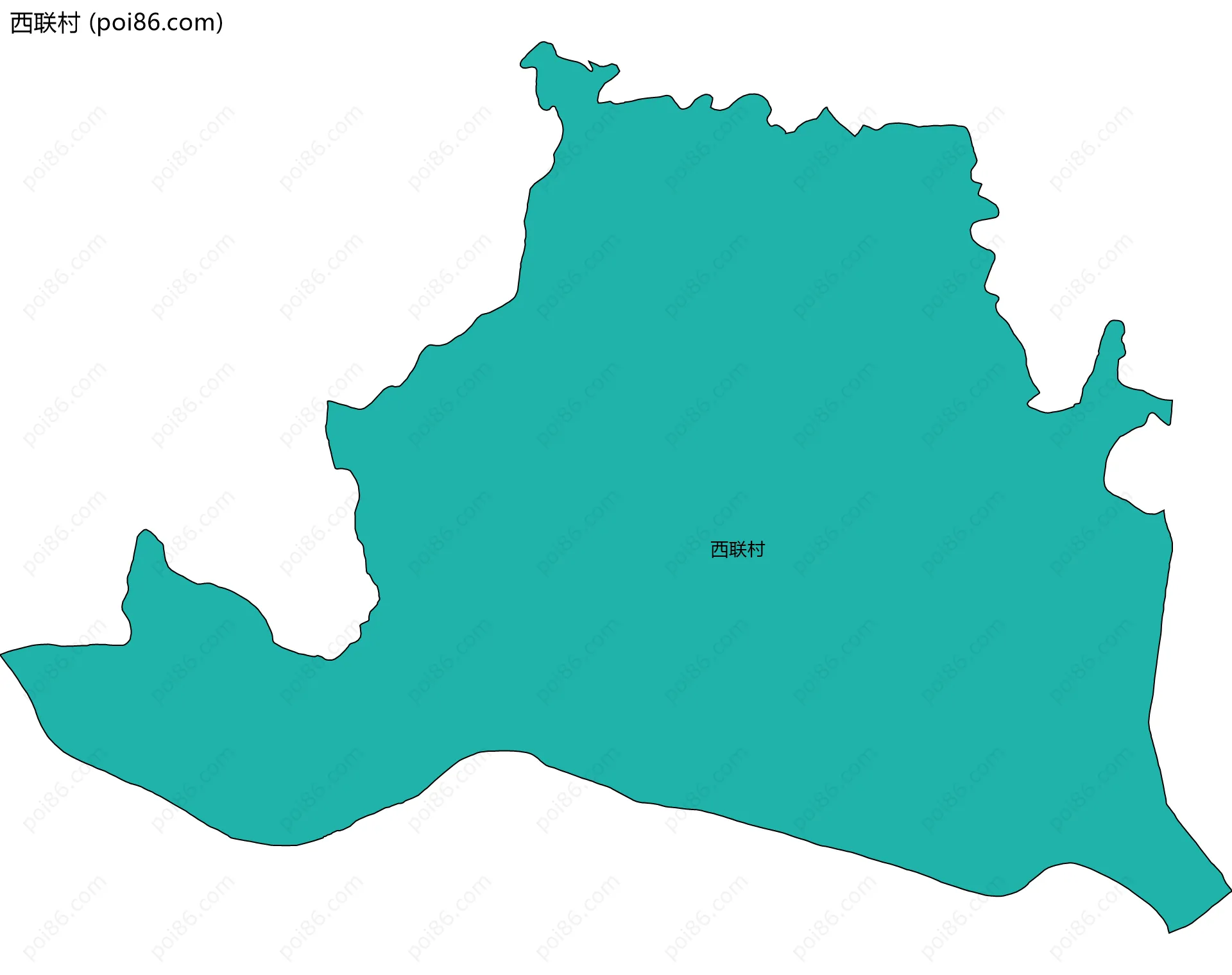 西联村边界地图
