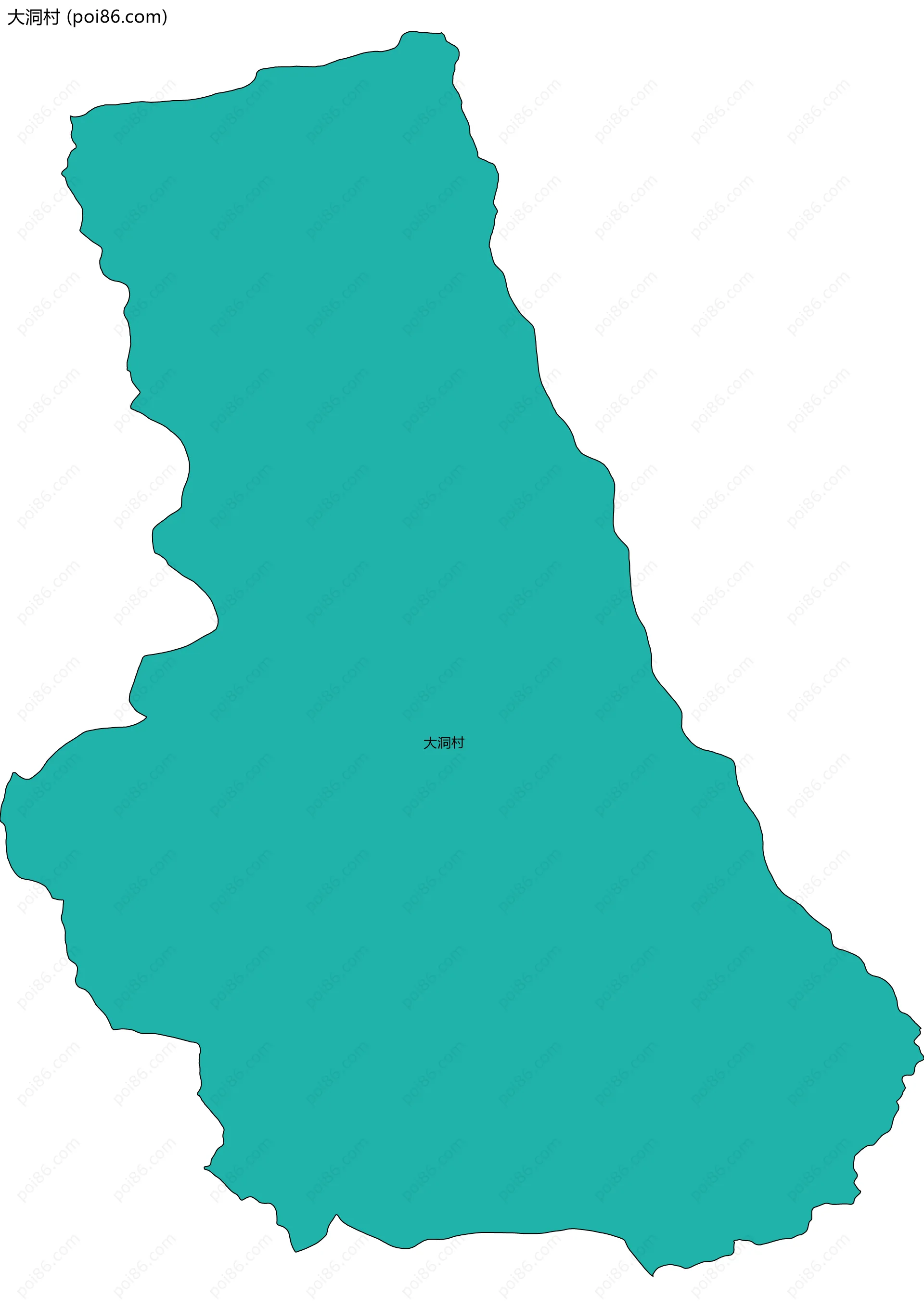 大洞村边界地图