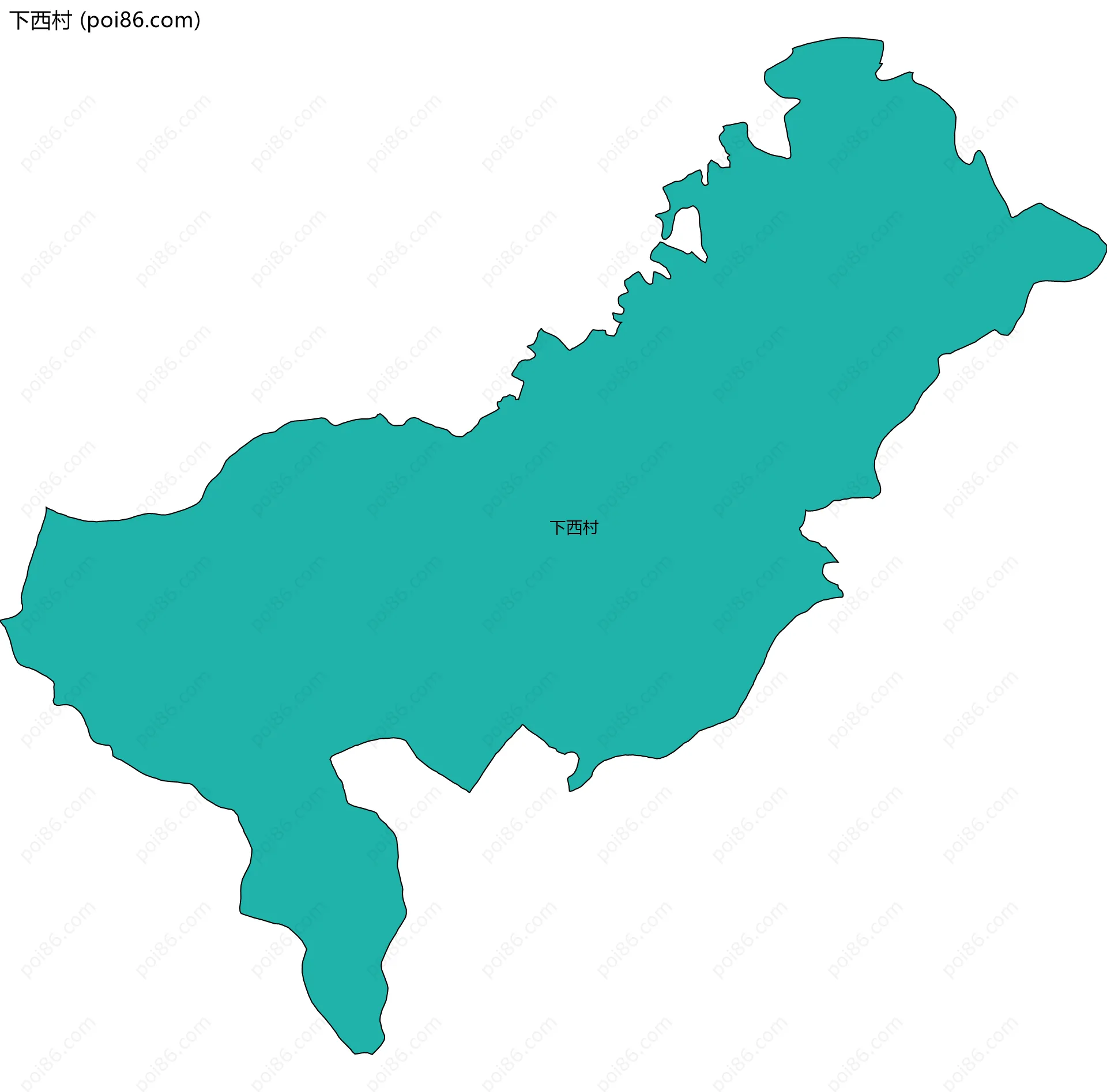 下西村边界地图