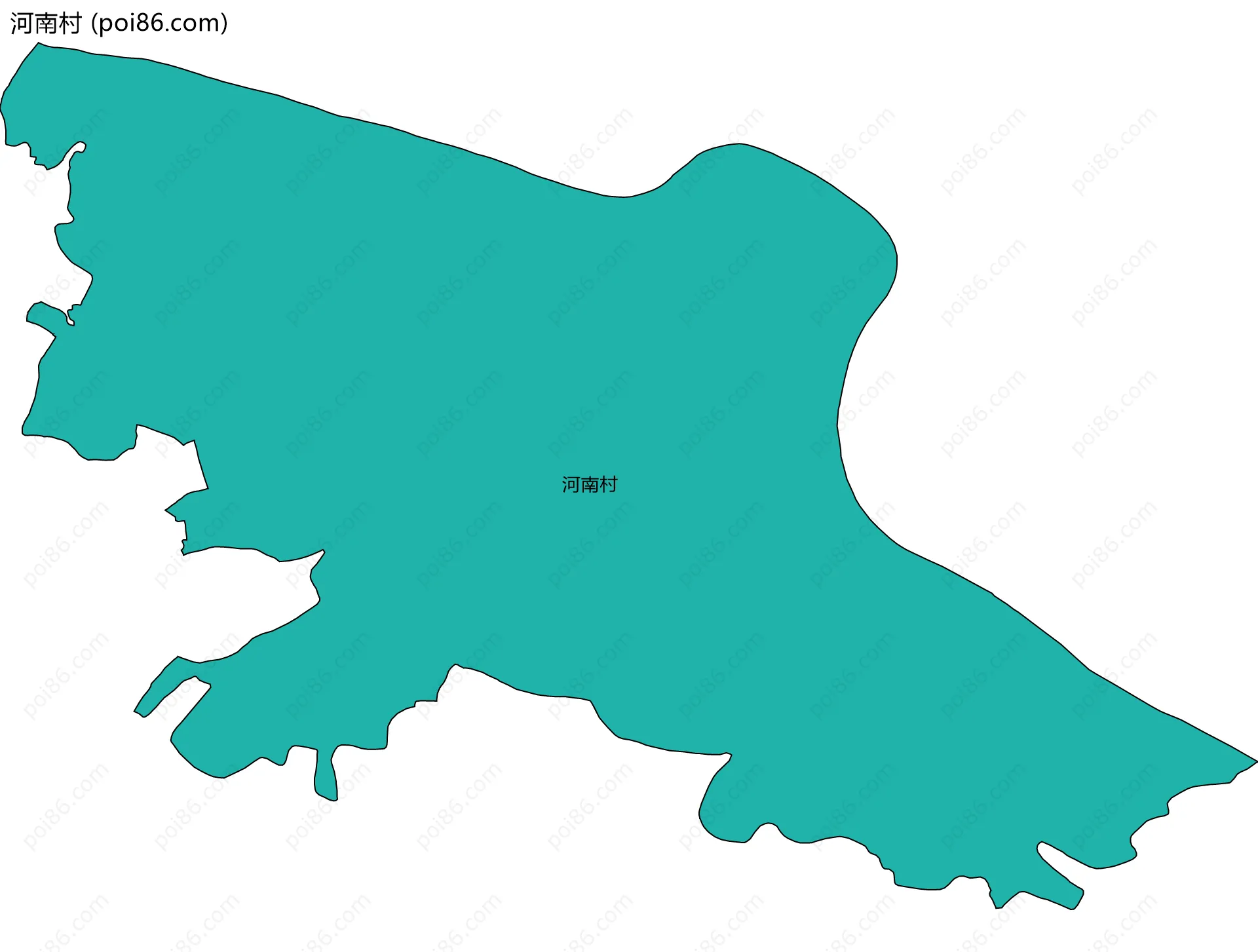 河南村边界地图