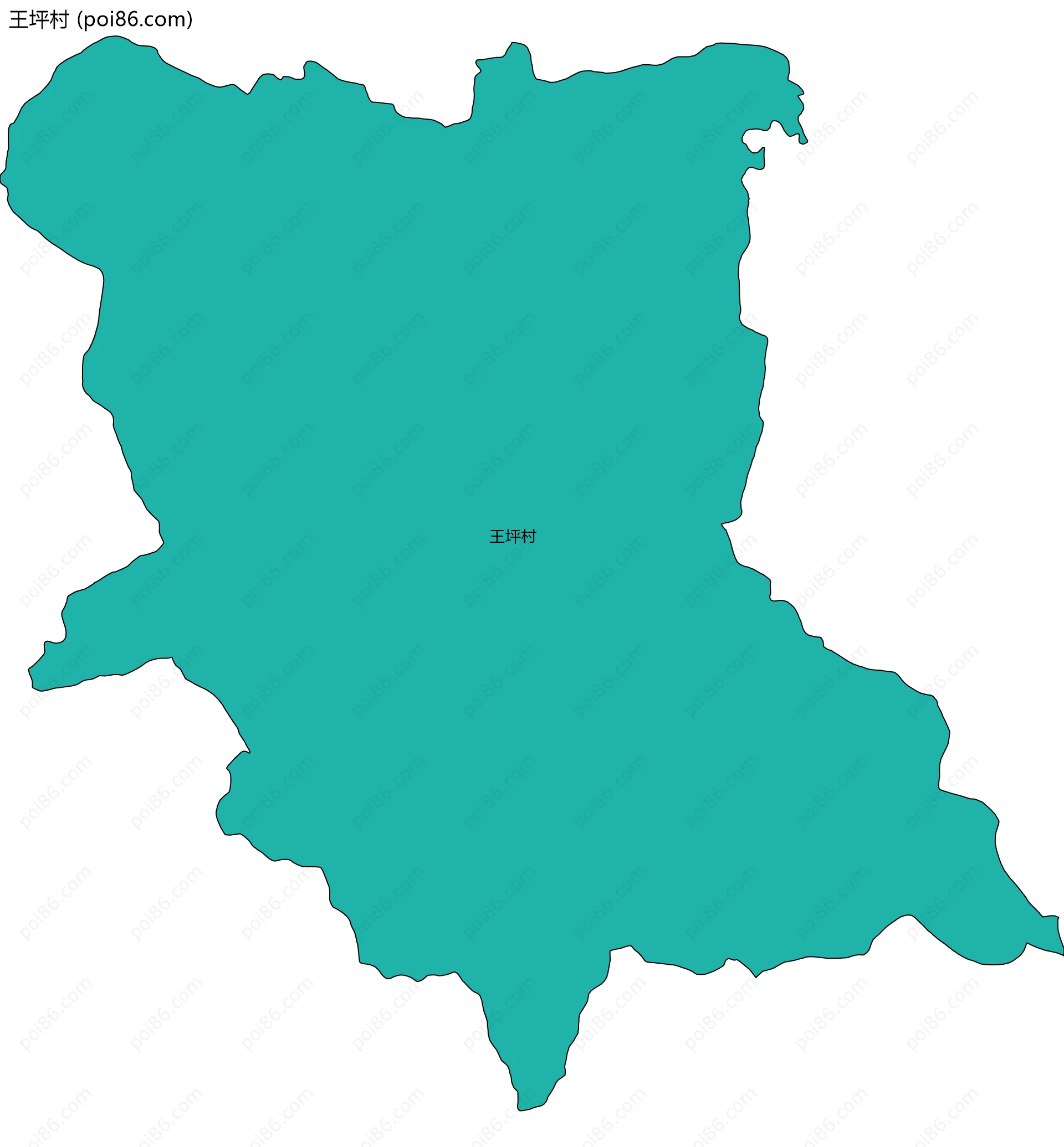 王坪村边界地图