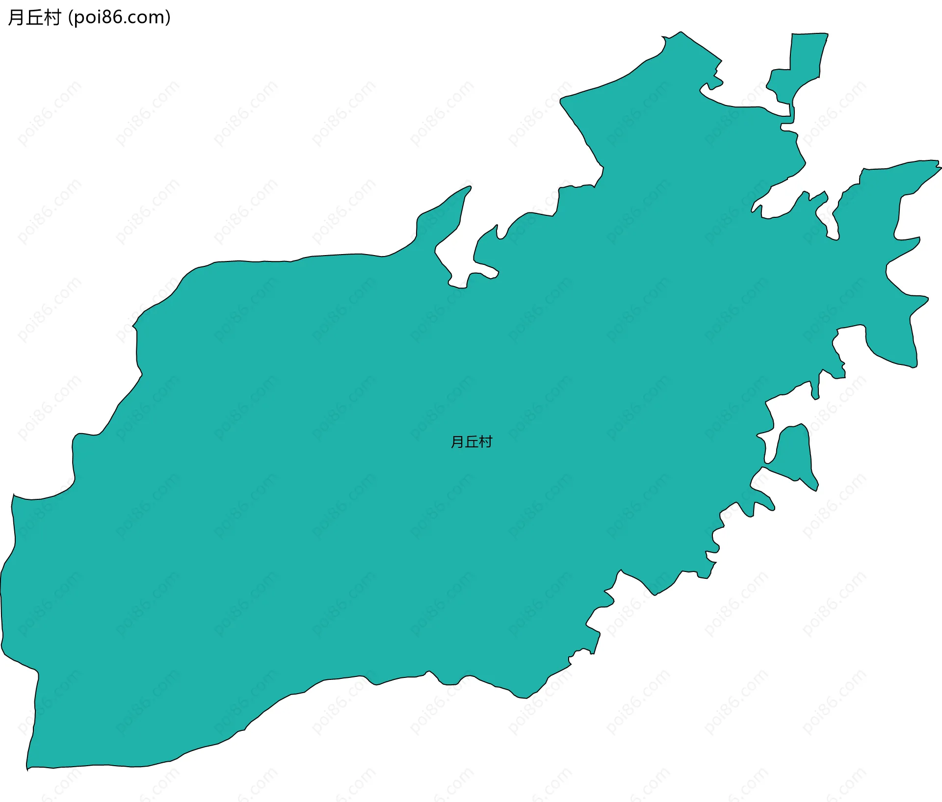 月丘村边界地图