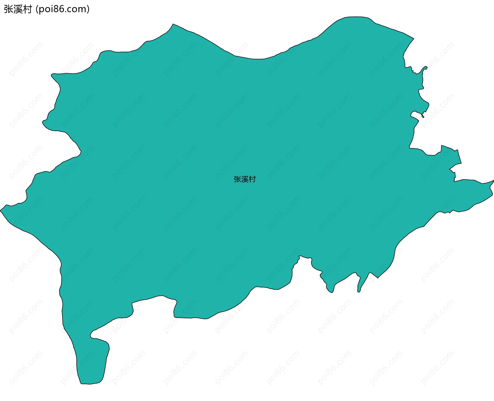 张溪村边界地图