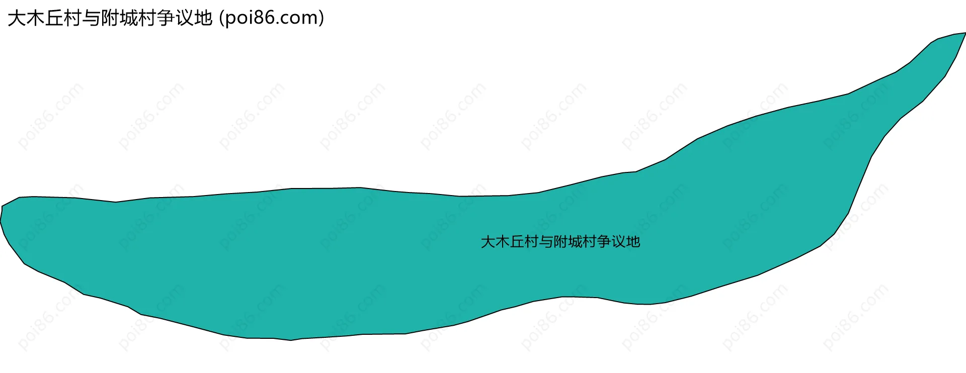 大木丘村与附城村争议地边界地图