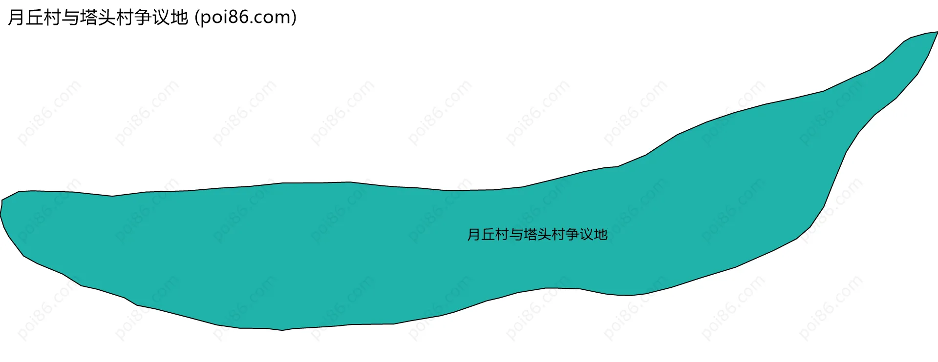 月丘村与塔头村争议地边界地图