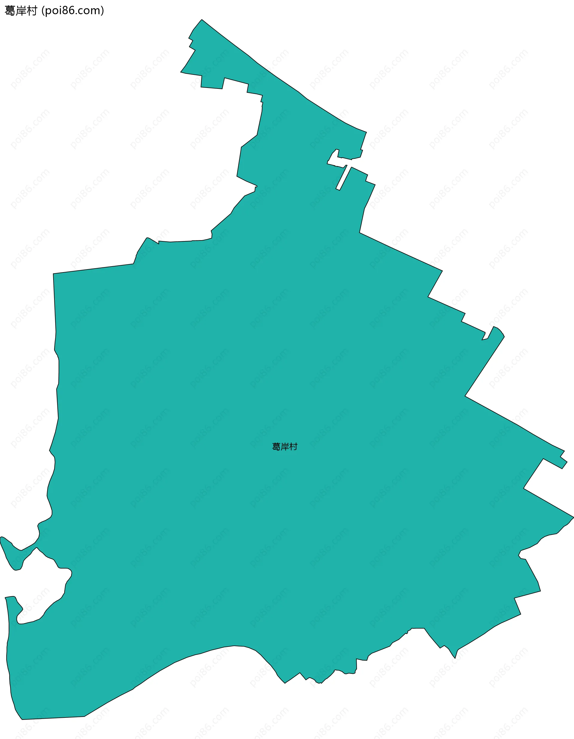 葛岸村边界地图