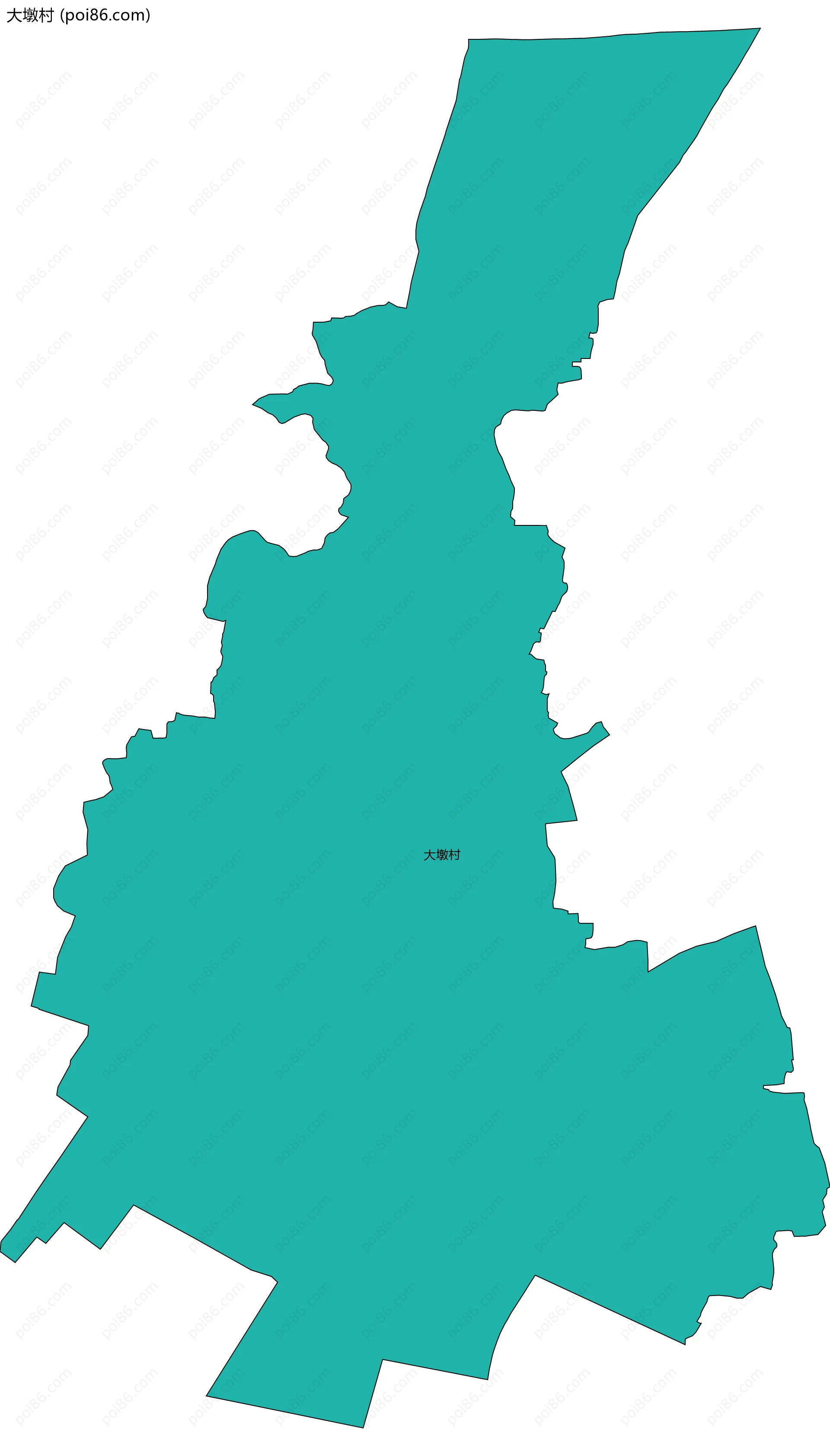 大墩村边界地图