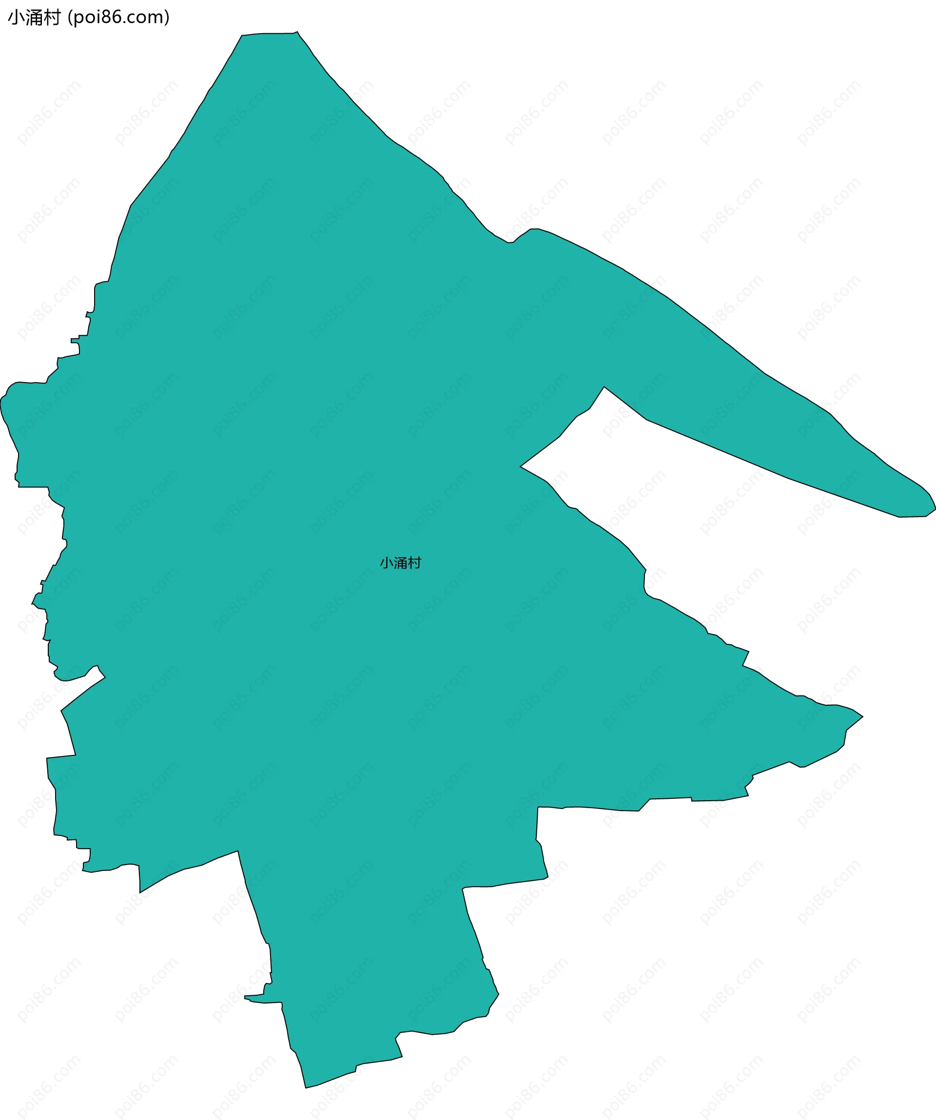 小涌村边界地图