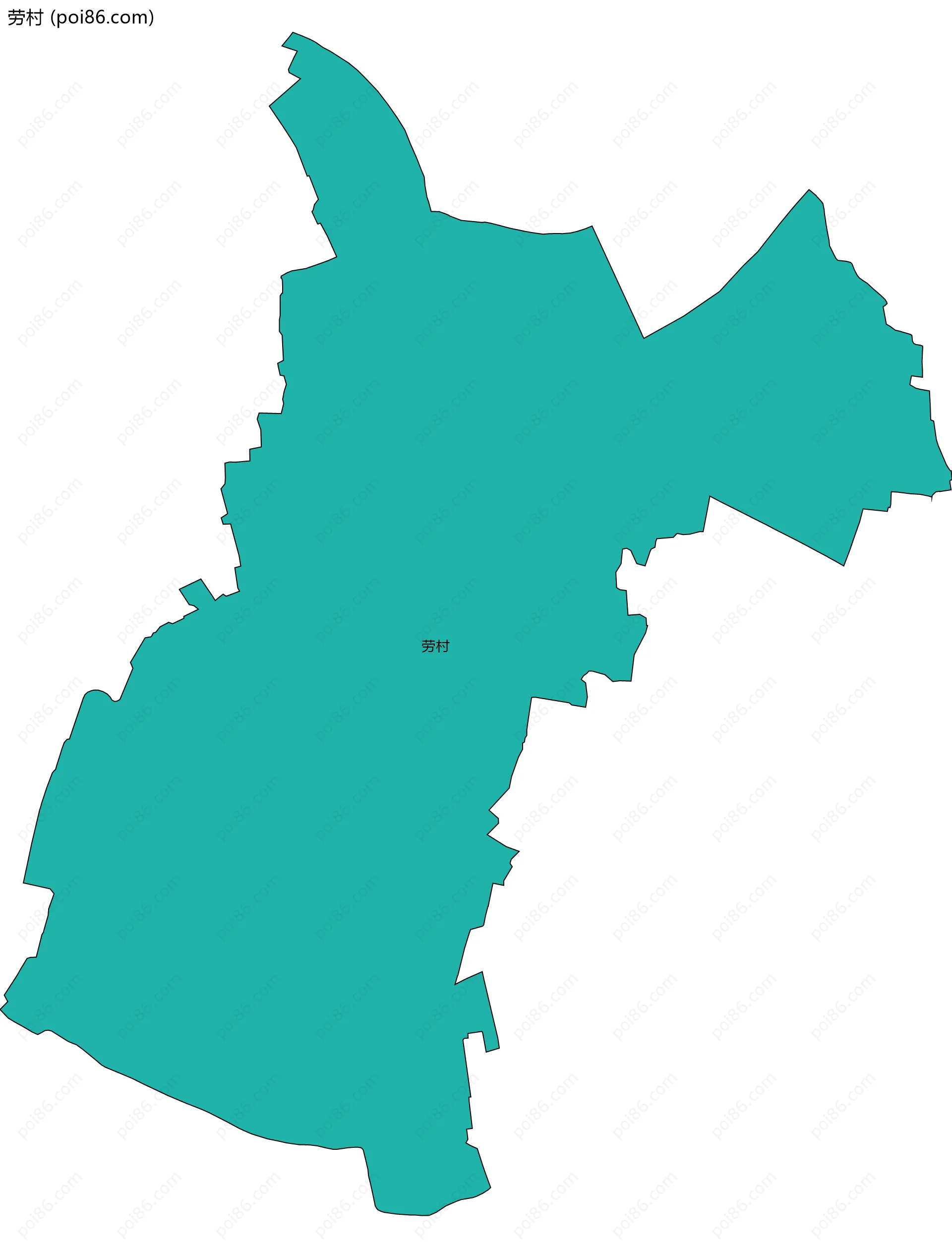 劳村边界地图