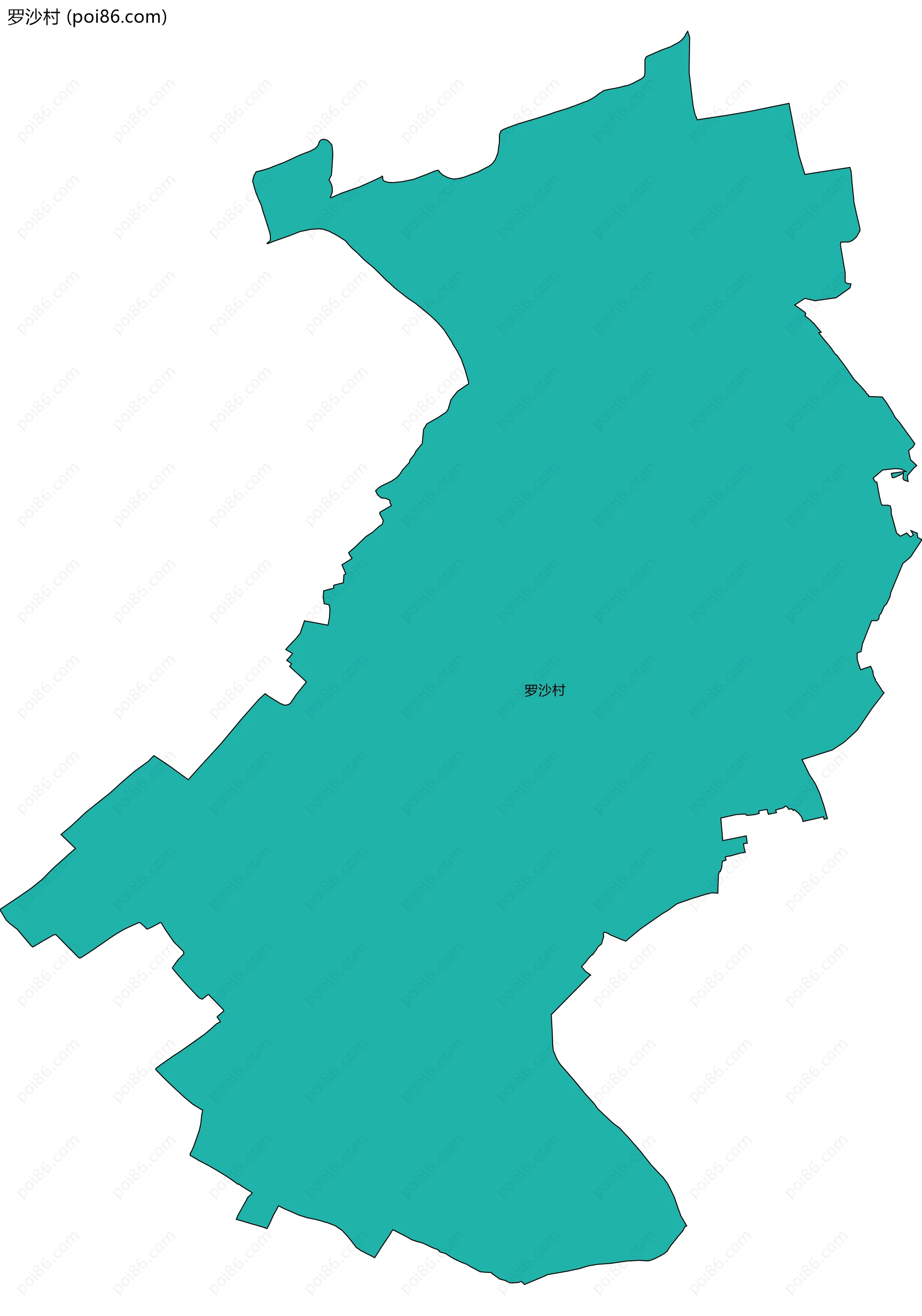 罗沙村边界地图