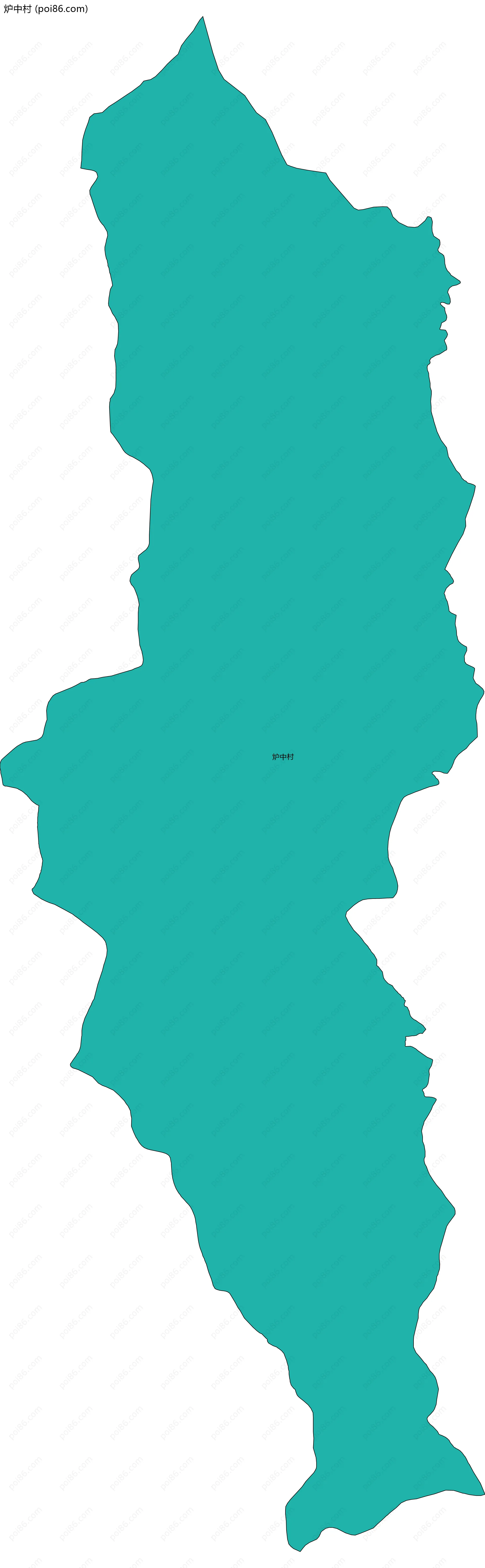 炉中村边界地图