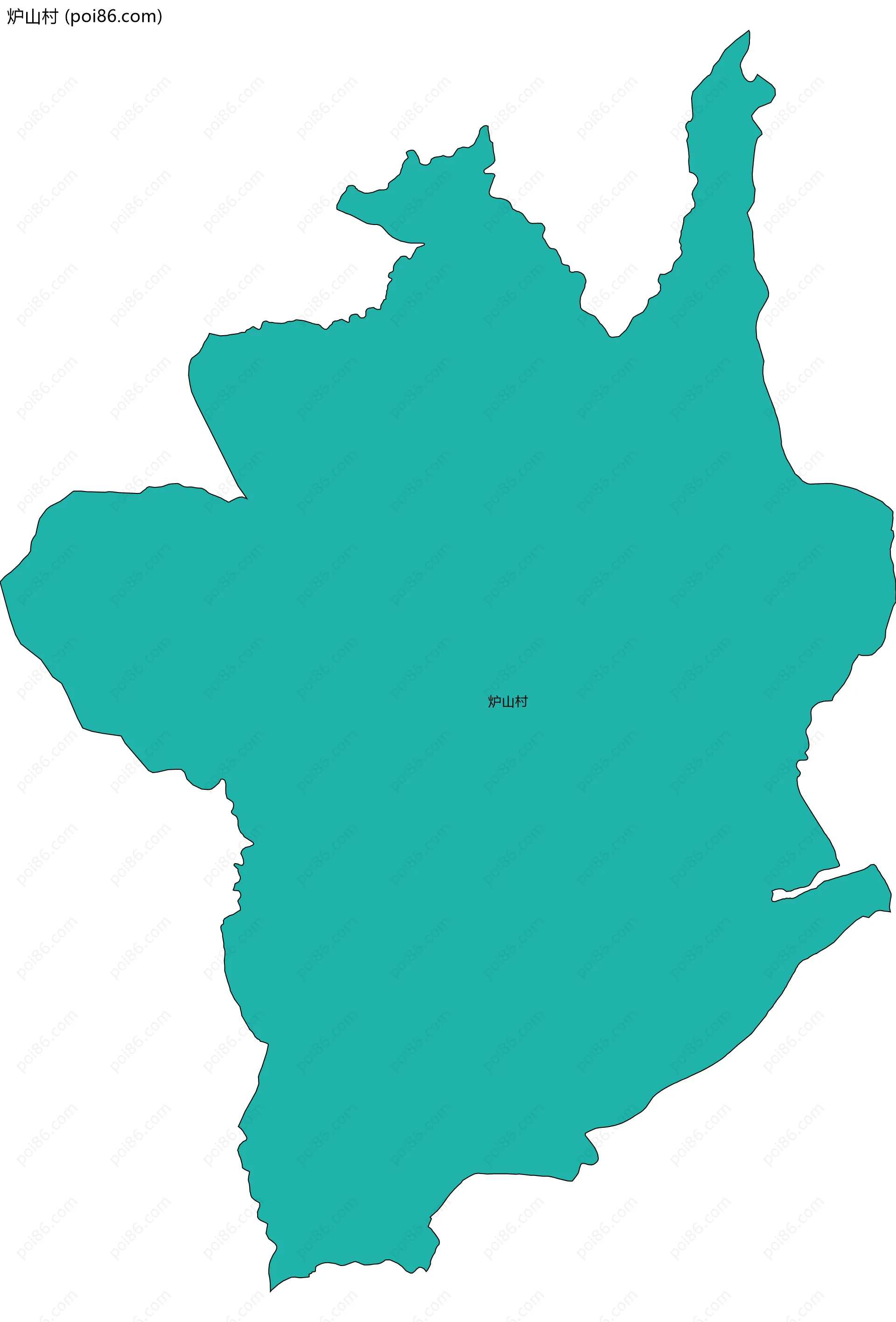 炉山村边界地图