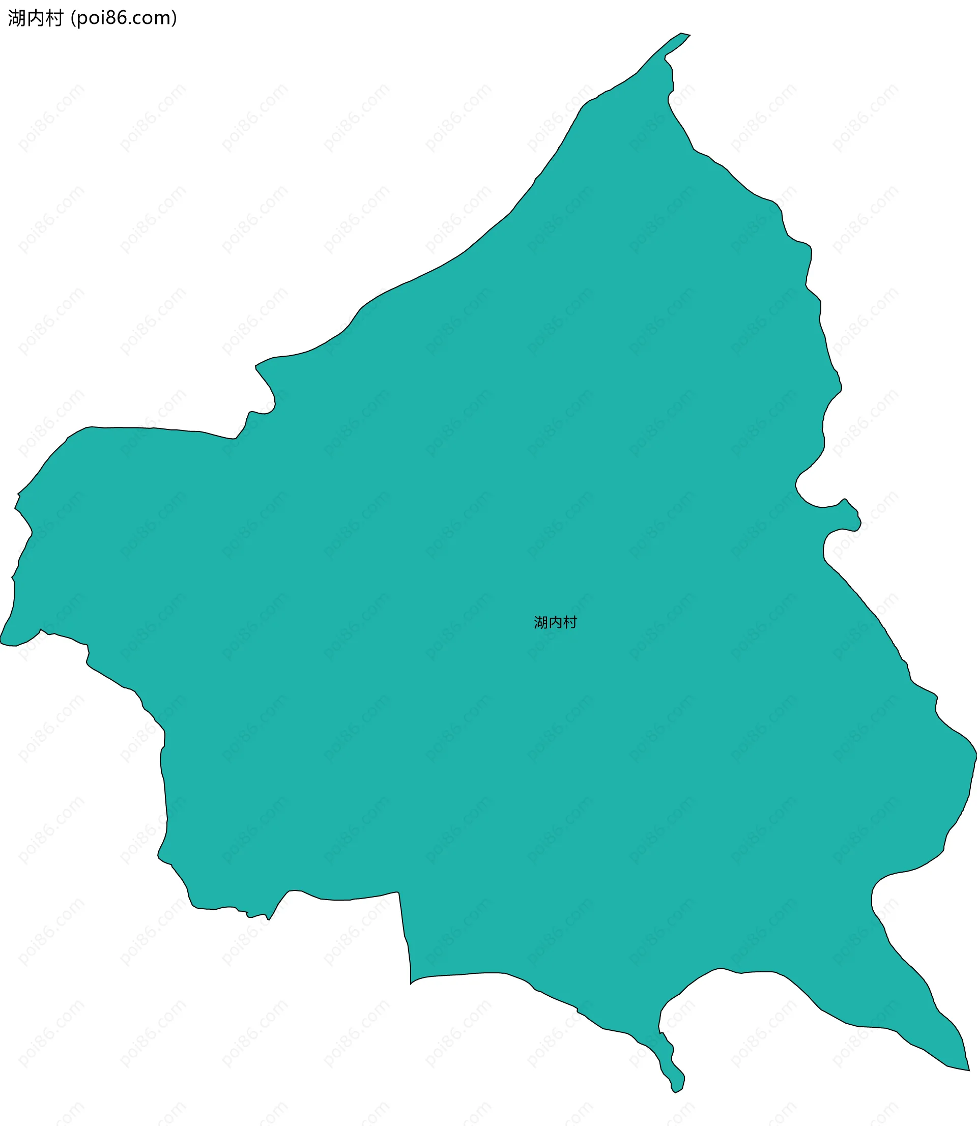 湖内村边界地图