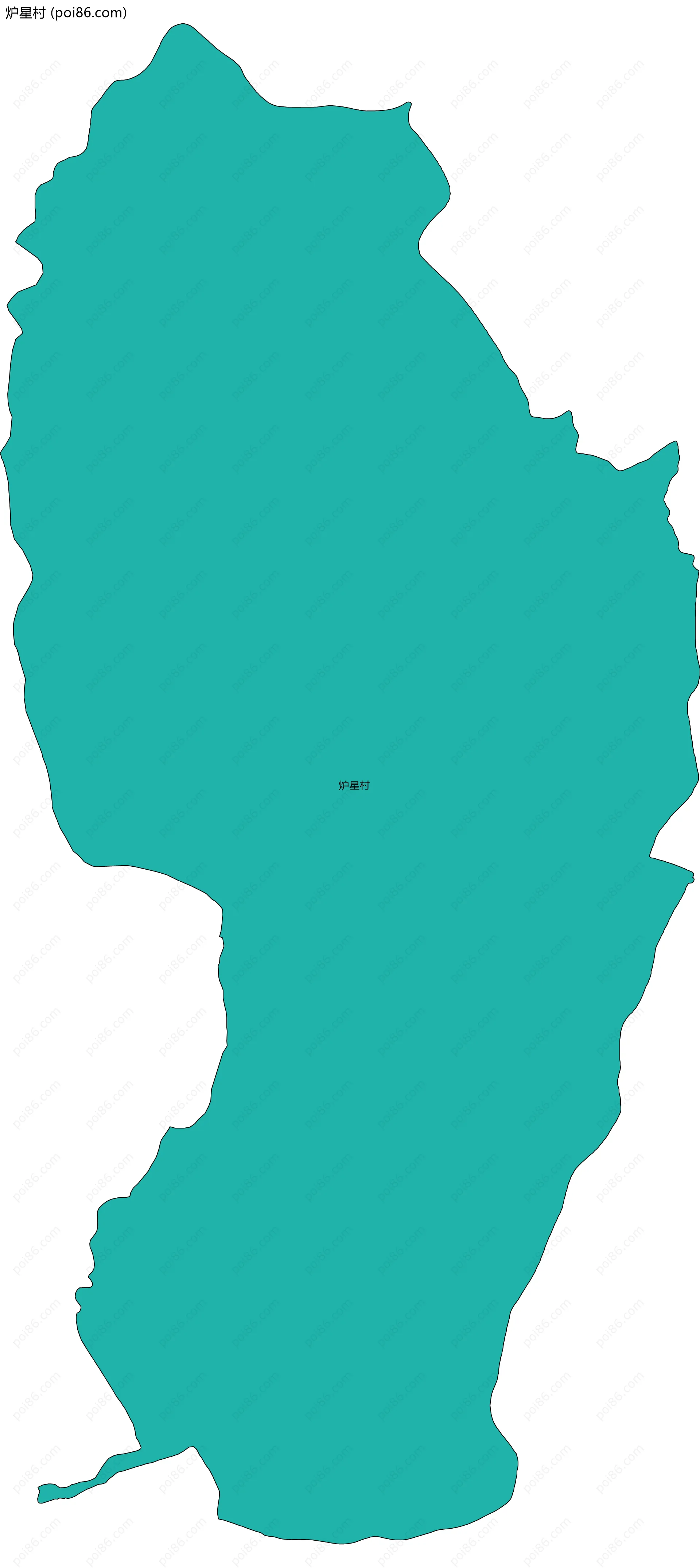 炉星村边界地图