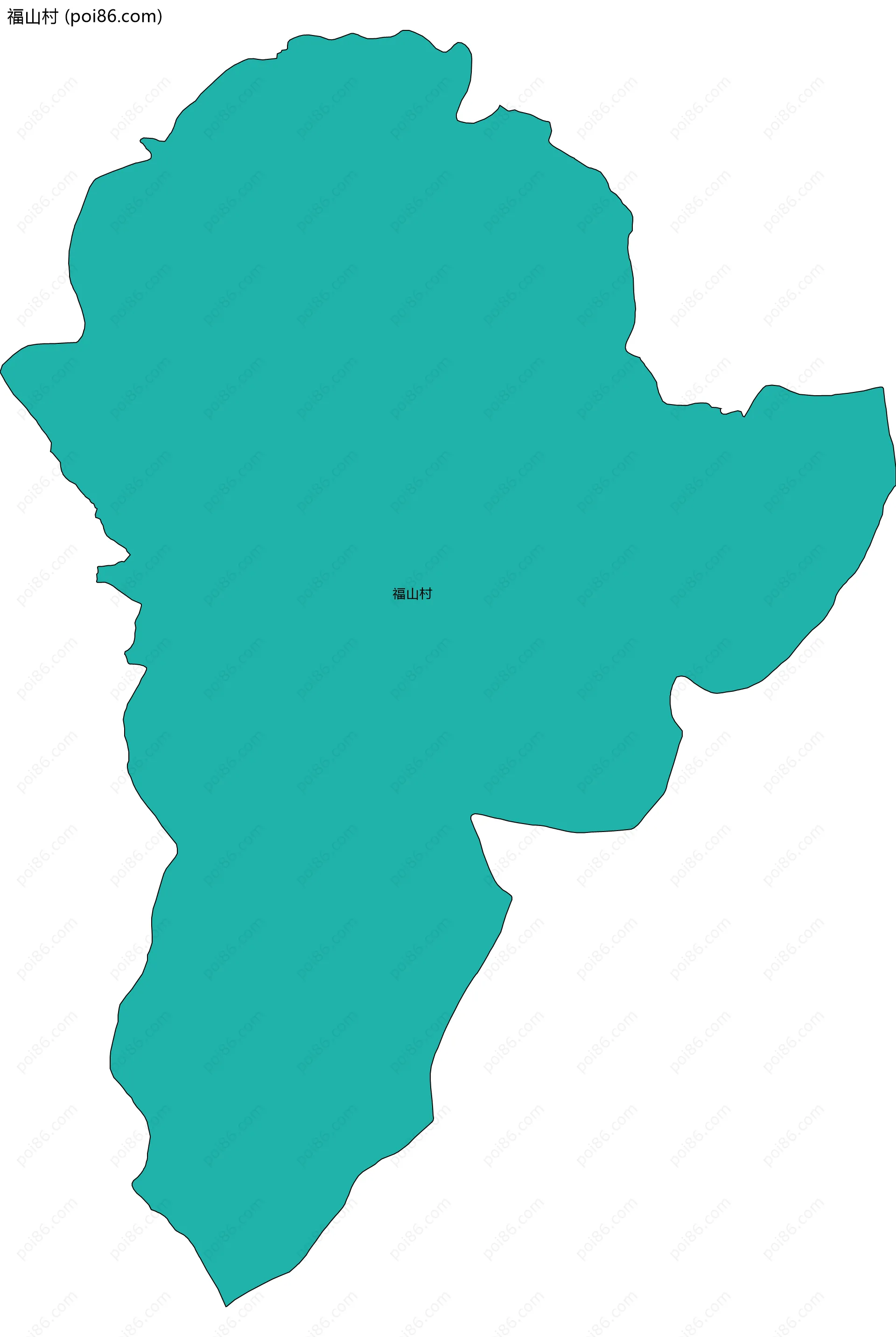 福山村边界地图