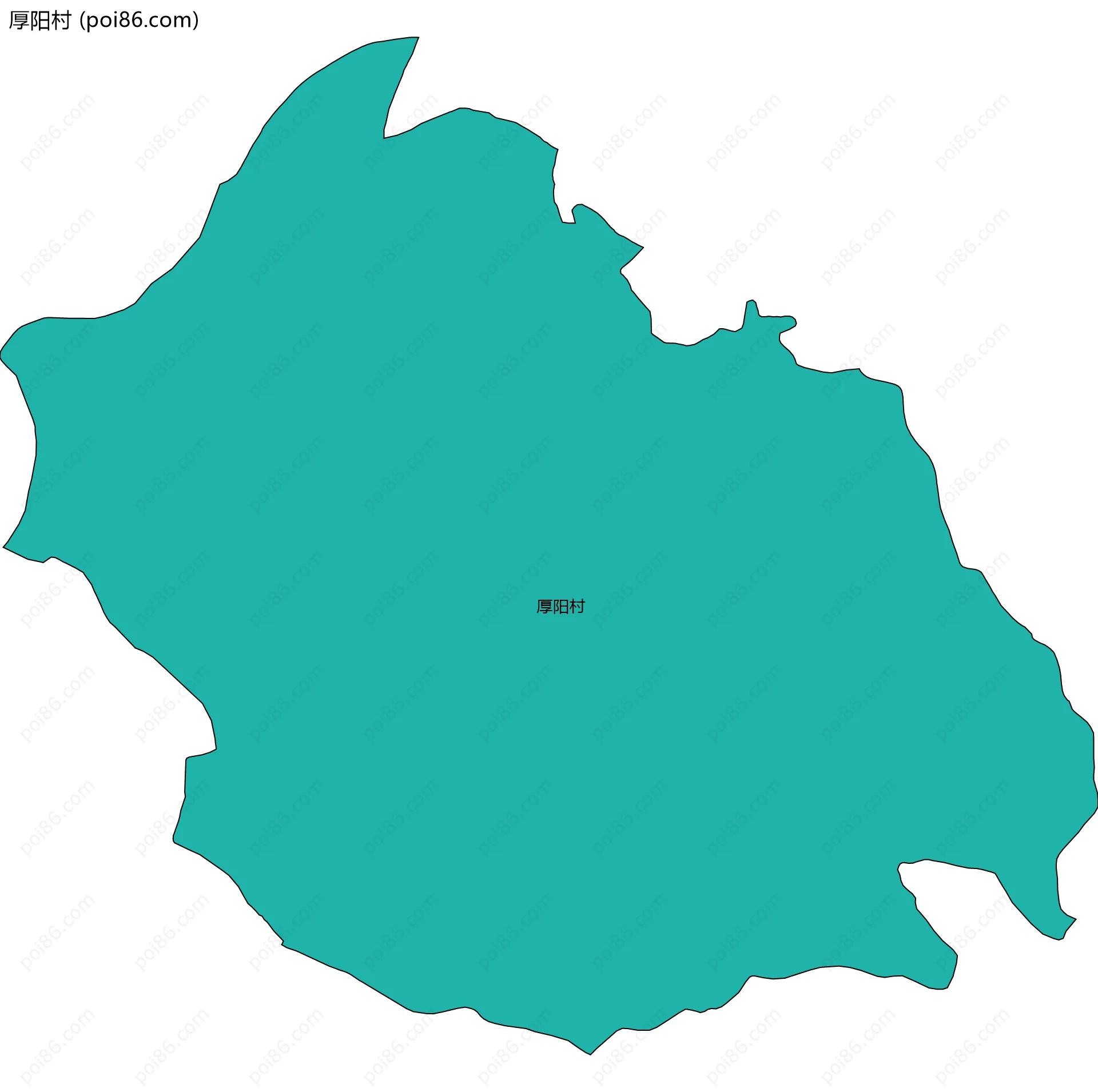 厚阳村边界地图