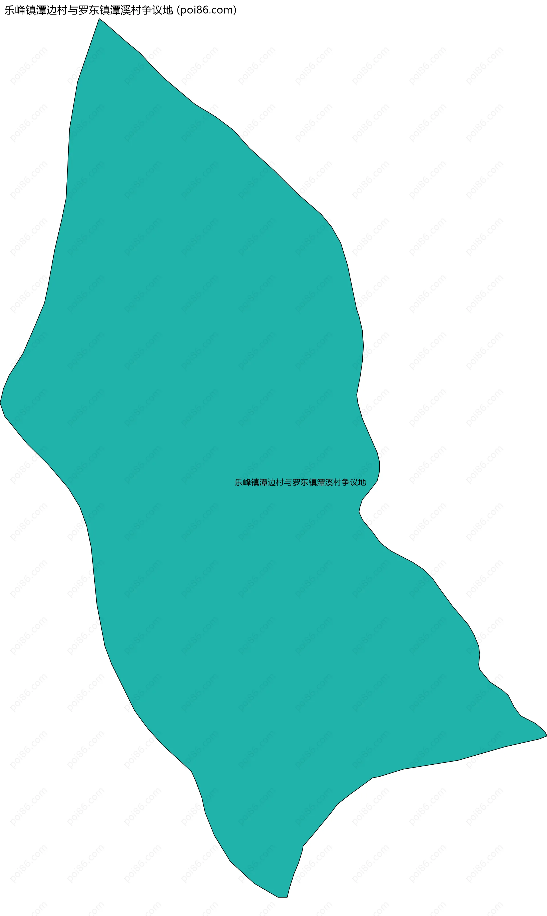 乐峰镇潭边村与罗东镇潭溪村争议地边界地图