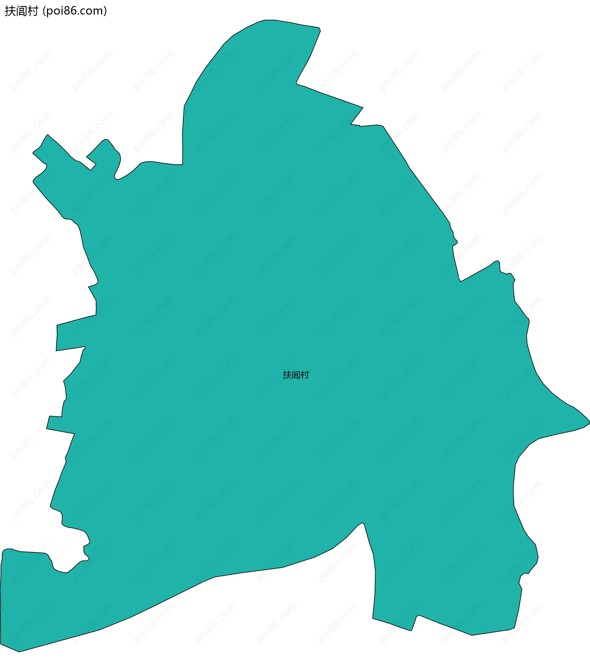 扶闾村边界地图
