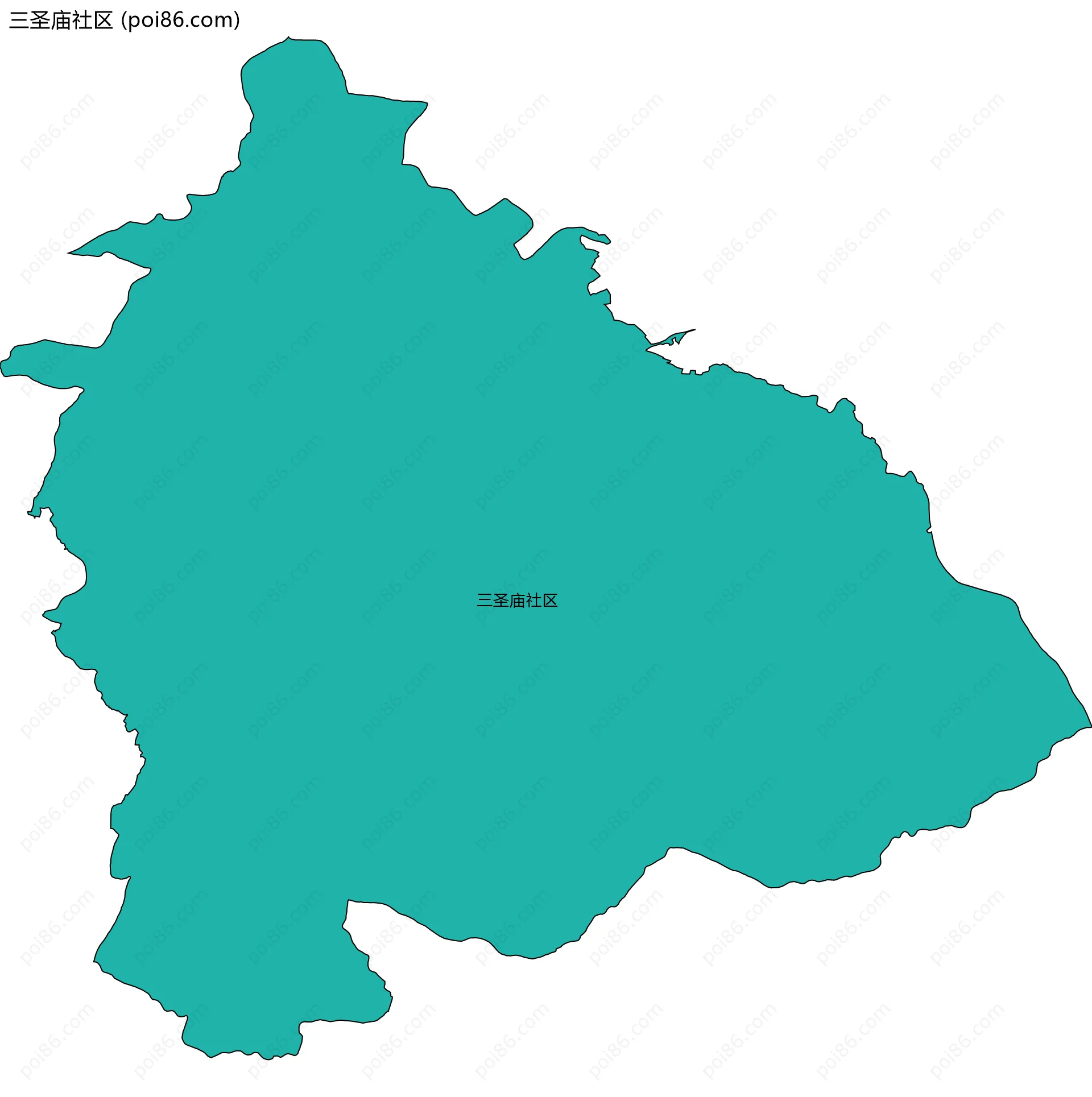 三圣庙社区边界地图