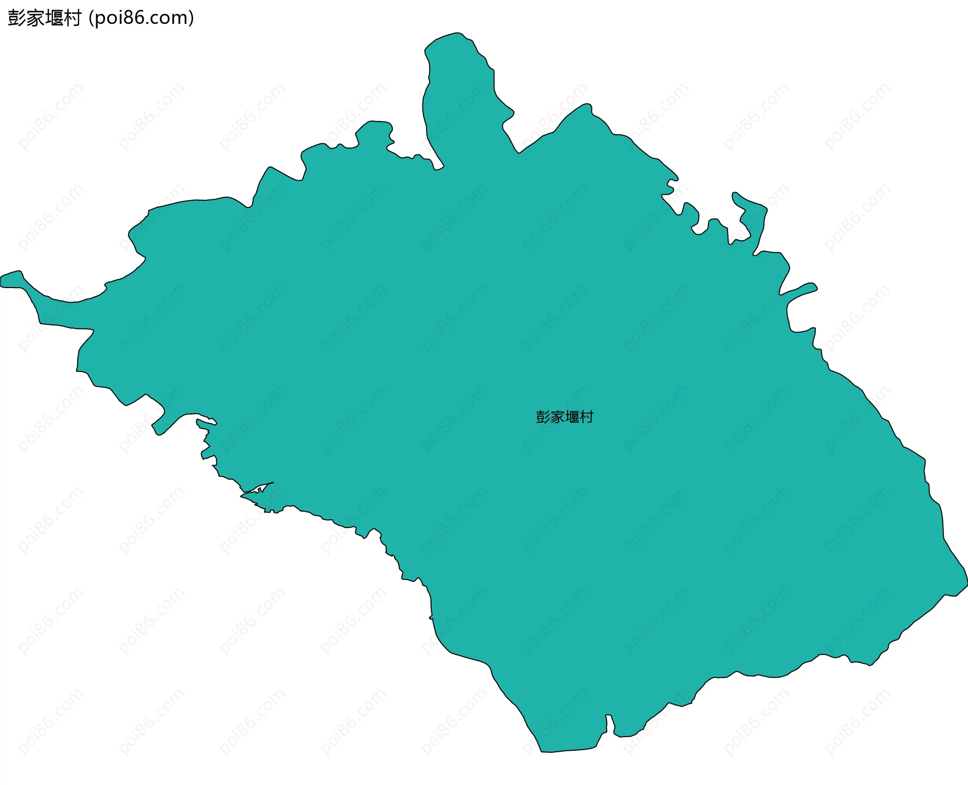 彭家堰村边界地图